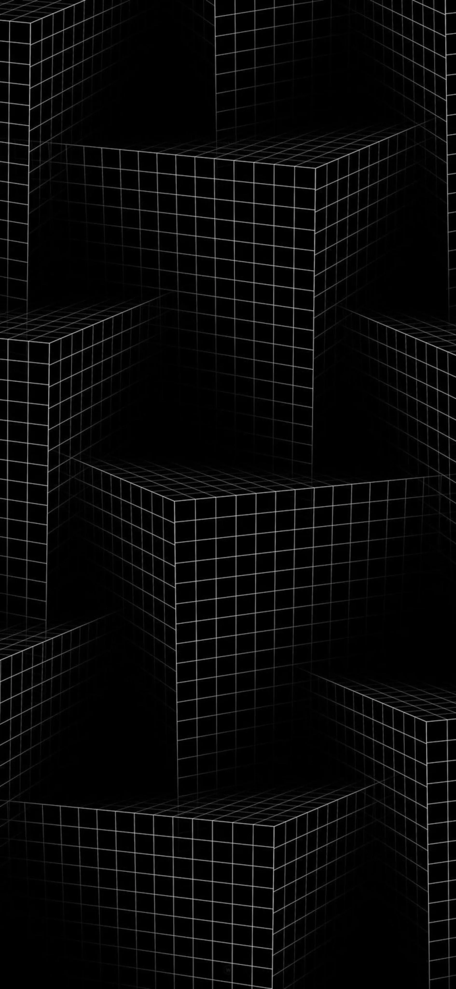 Futuristic Dark Geometric Black Texture Pattern Wallpaper