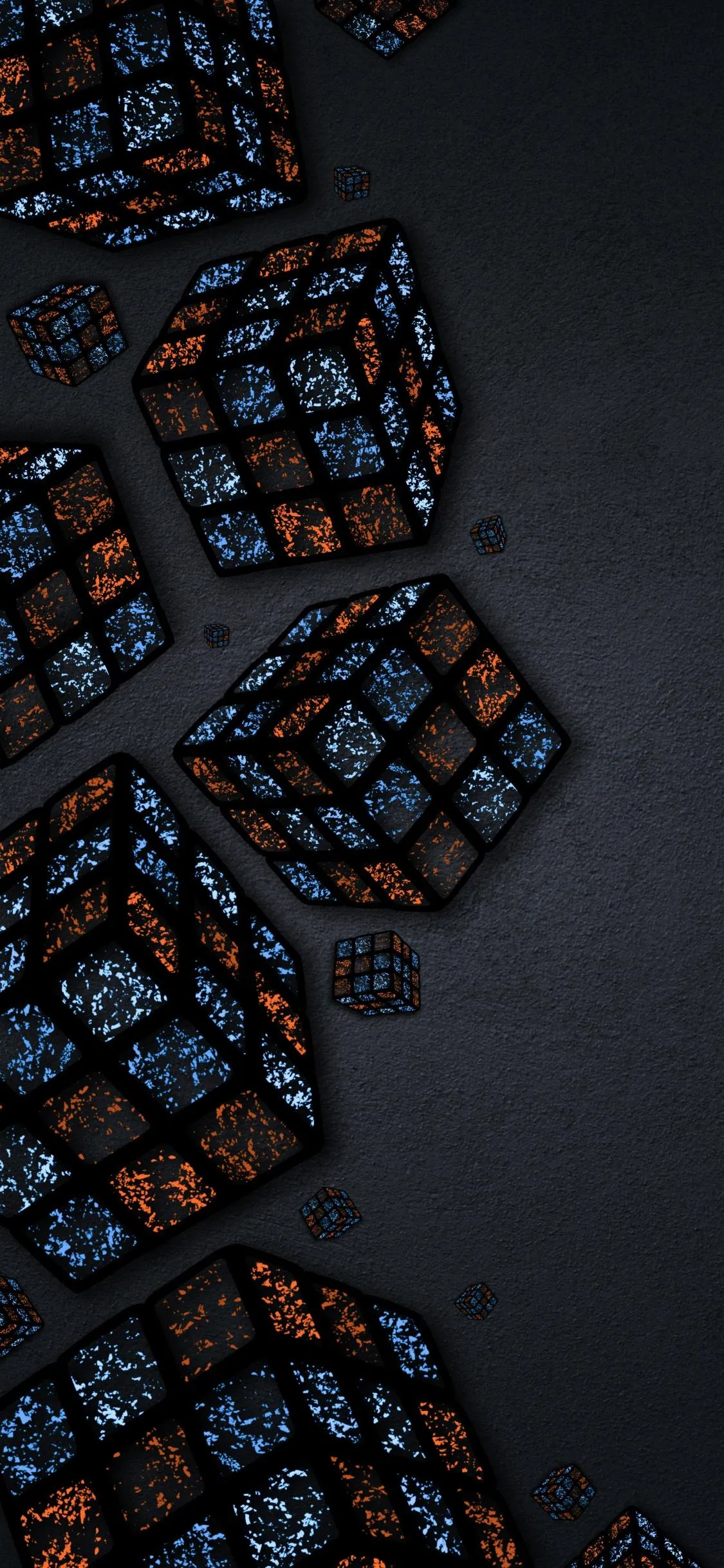 Futuristic Sci Fi Cube Grid Design for Dark Themes image