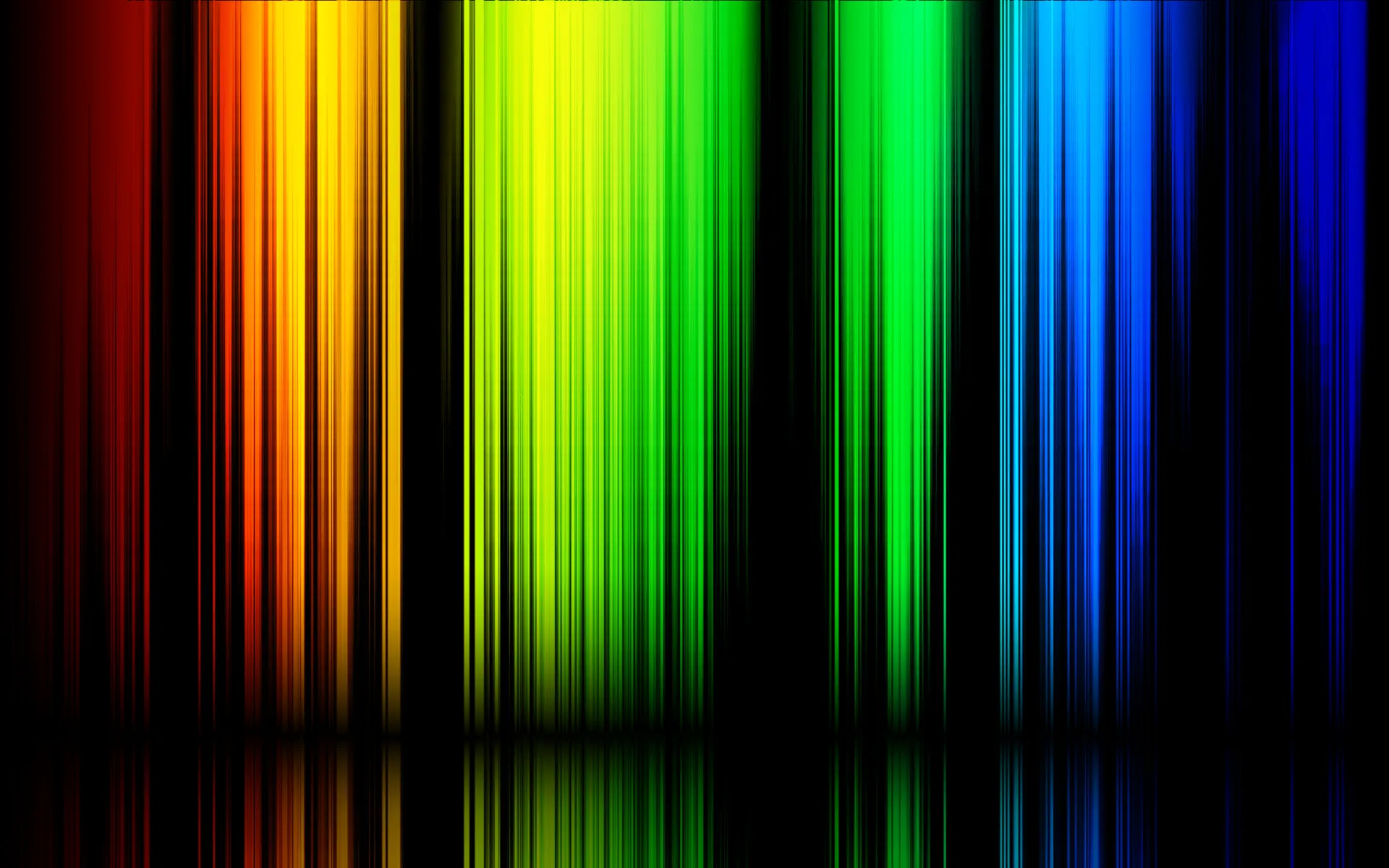 Glowing vertical light beams in rainbow spectrum Wallpaper
