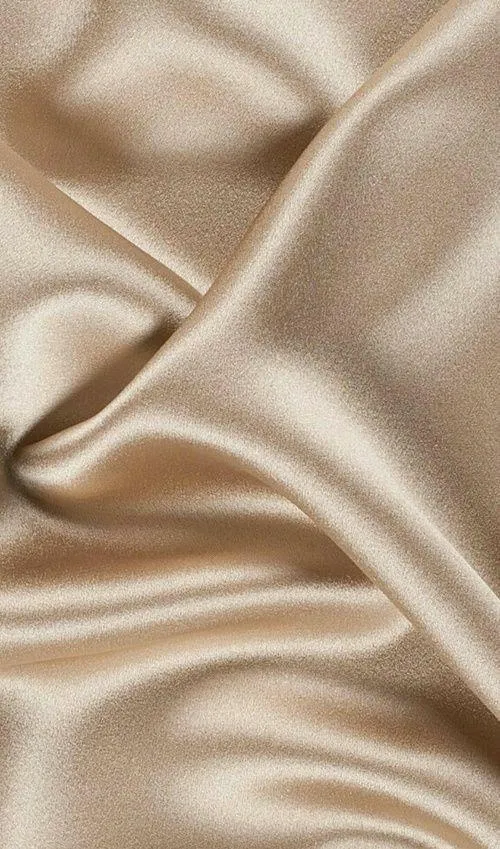Golden satin fabric with elegant folds and shine Wallpaper