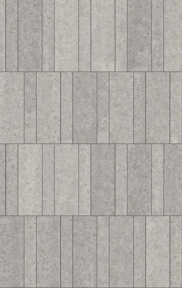 Gray concrete tile floor with neat rectangular pattern 4K