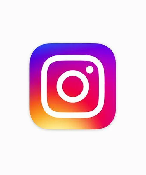 Instagram logo icon on a white background free Wallpaper