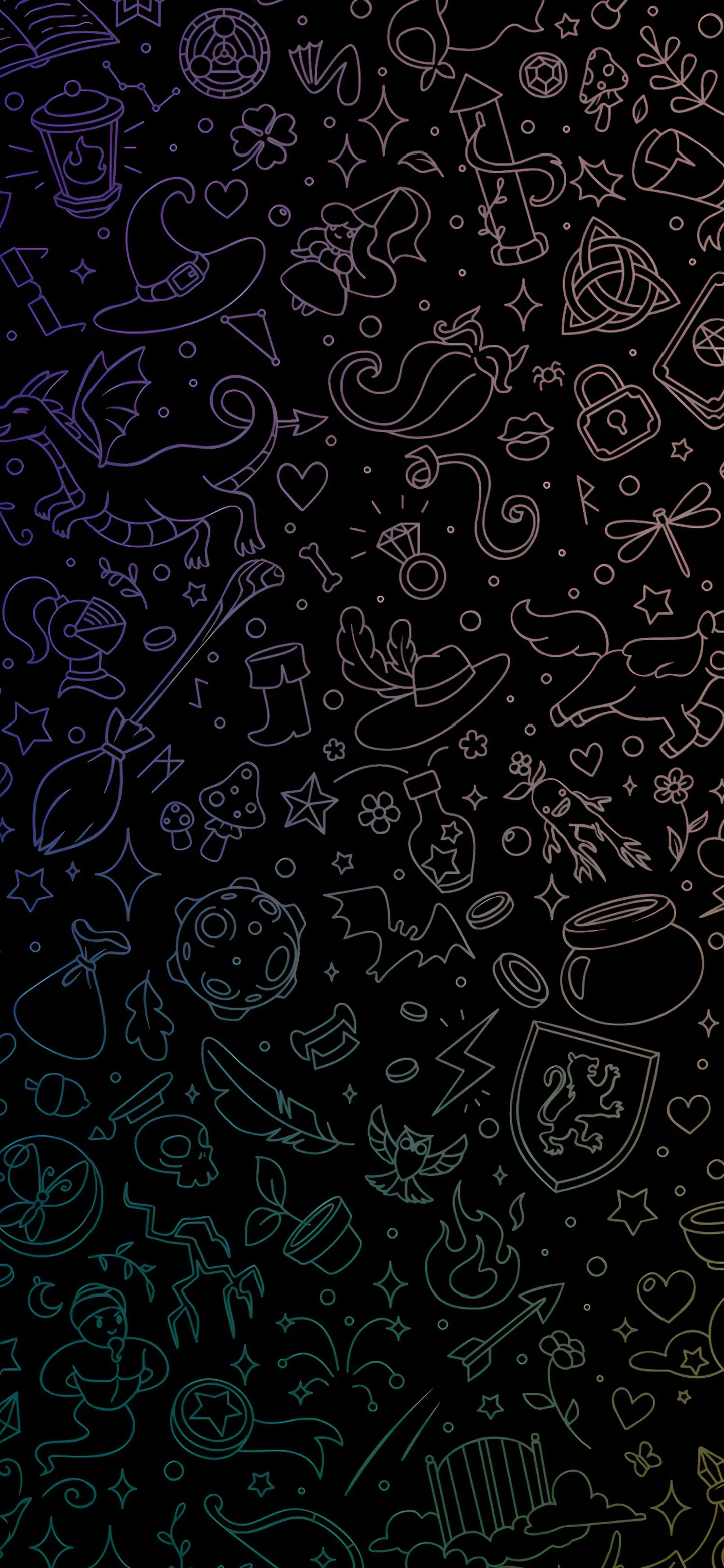 Intricate Black Pattern with Subtle Glowing Accents