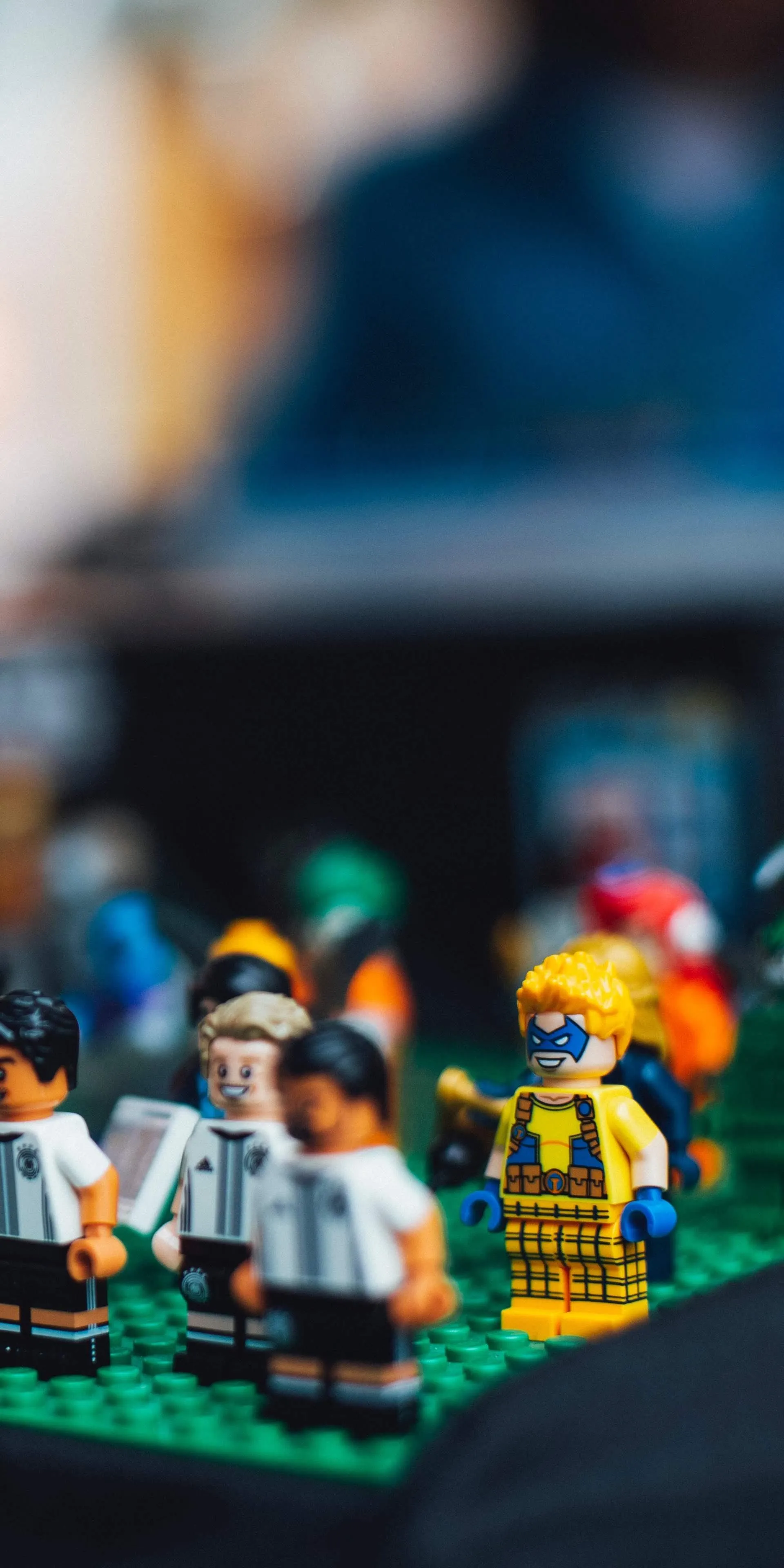 Lego Figures in Colorful Fantasy Battle Scene Wallpaper HD