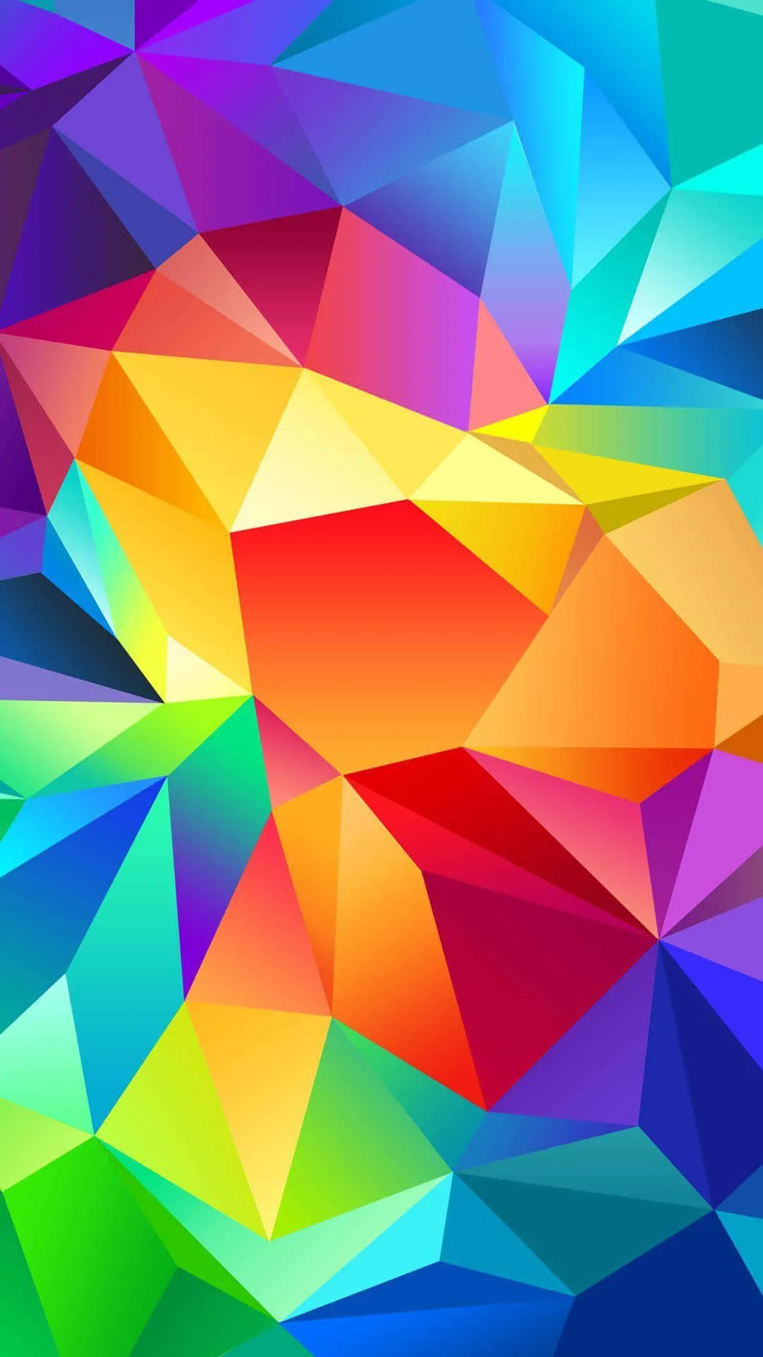 Low poly geometric design in colourful crystal tones 4K