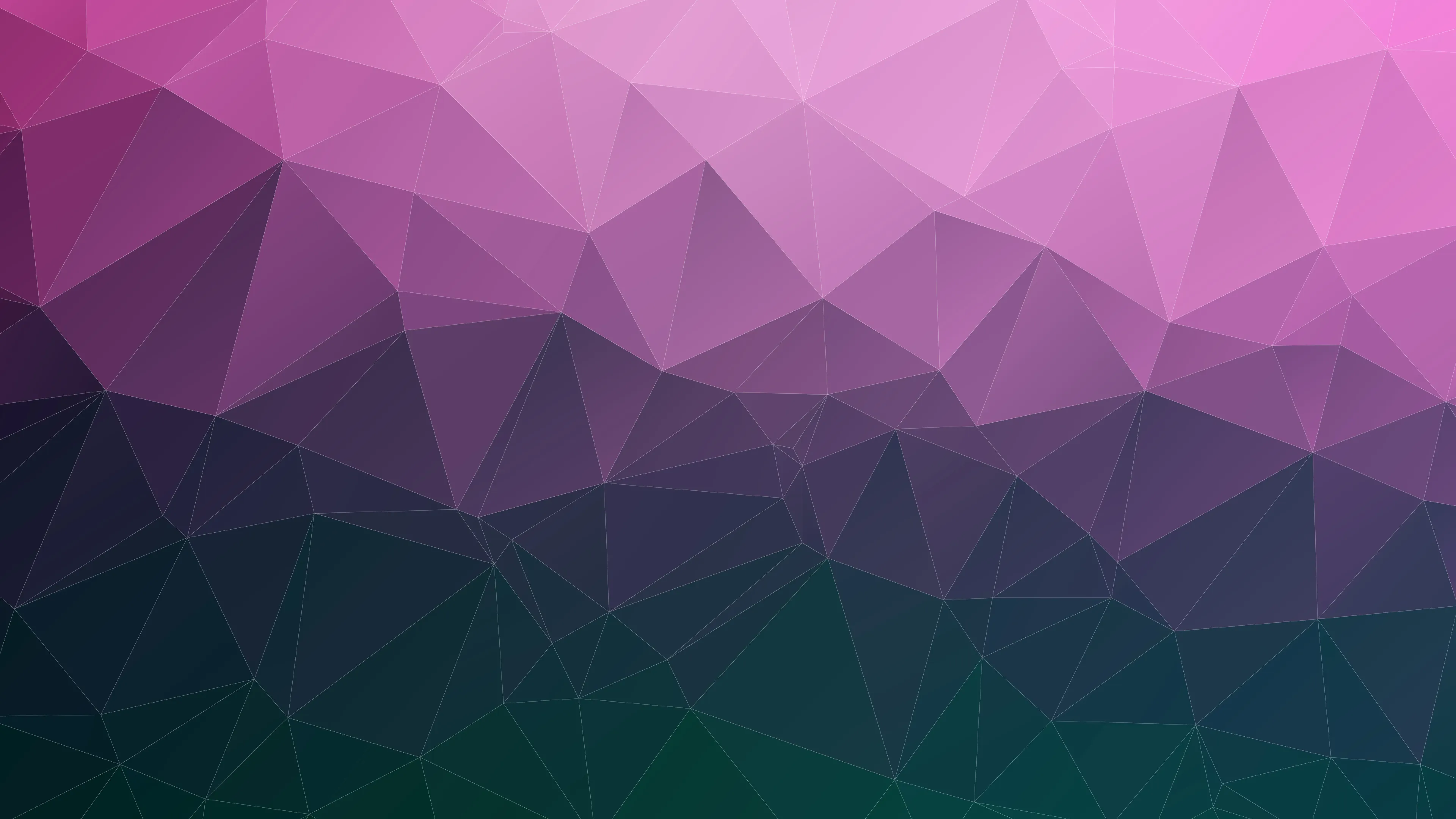 Low poly pink and green abstract geometric background image
