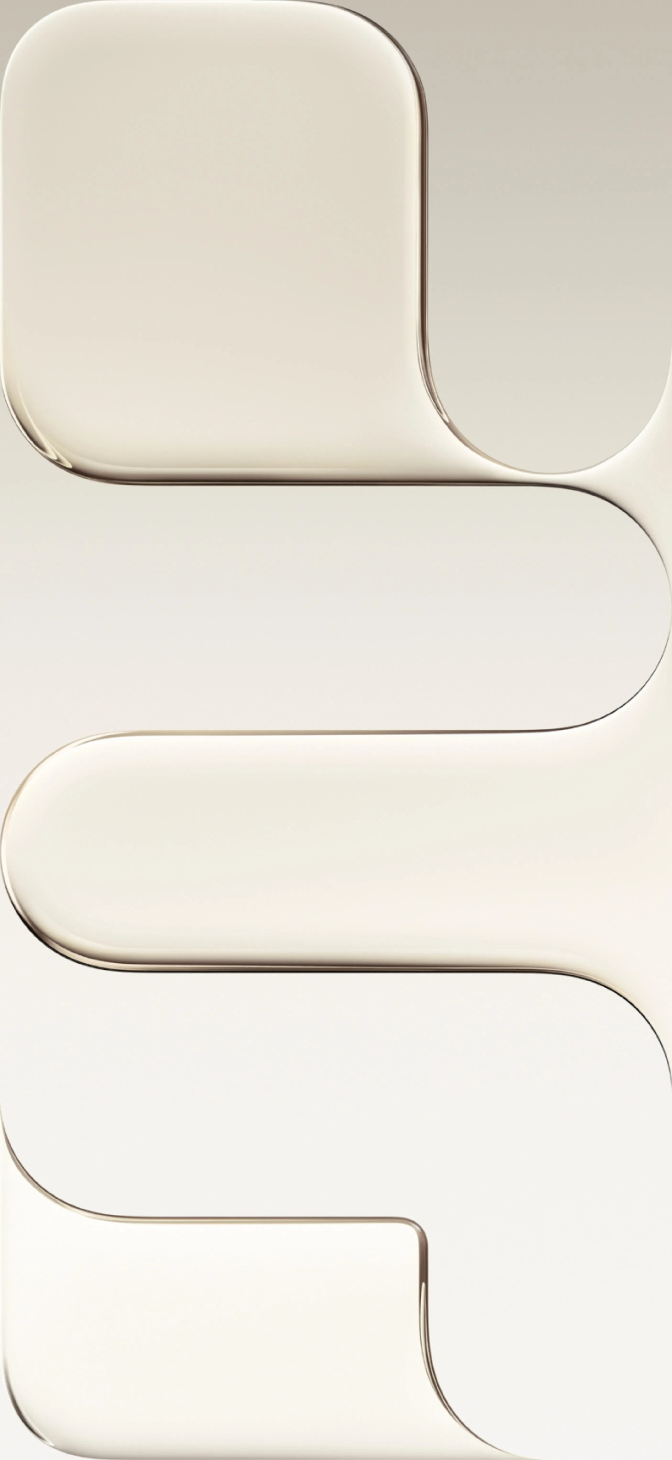 Minimal White 3D Abstract Shapes on Light Background