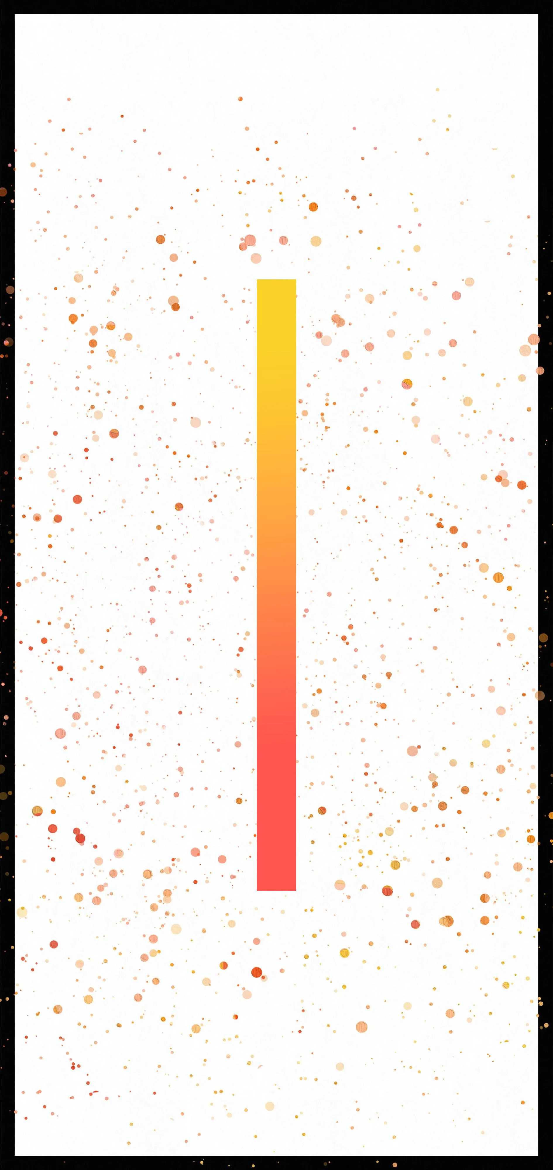 Minimalist White Design with Single Colorful Stripe