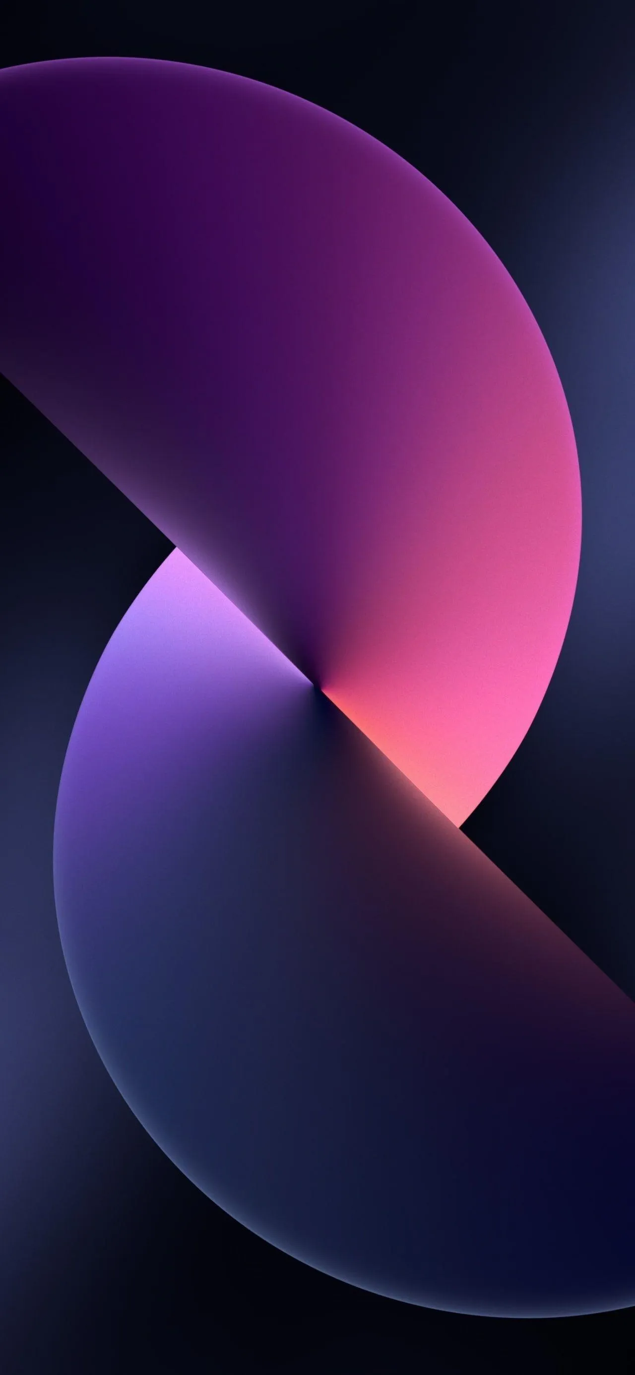 Modern abstract design with purple and pink curved shapes