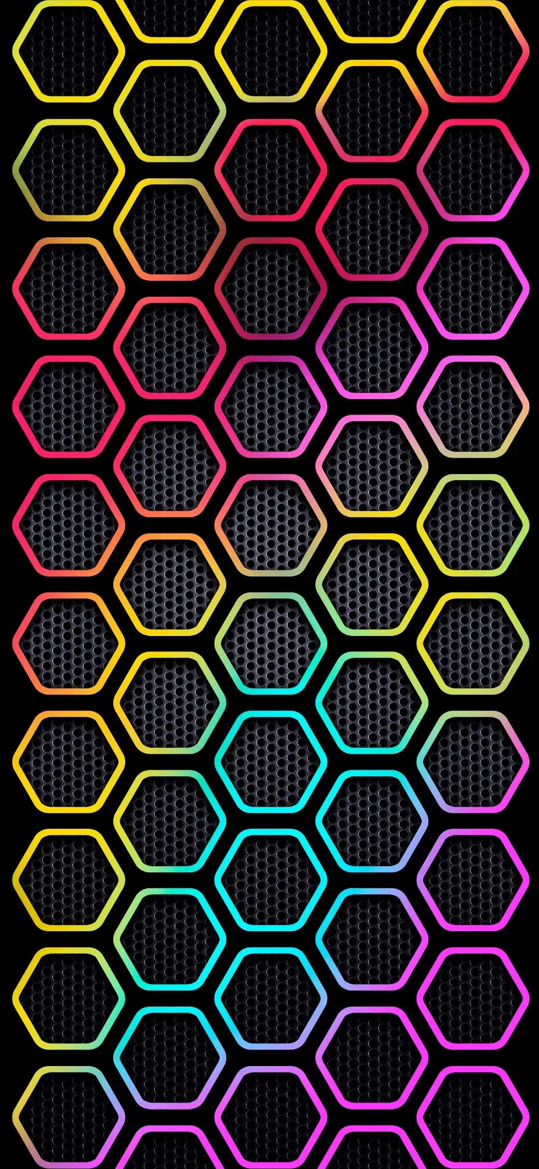 Modern Colorful Hexagonal Pattern Design For Mobile