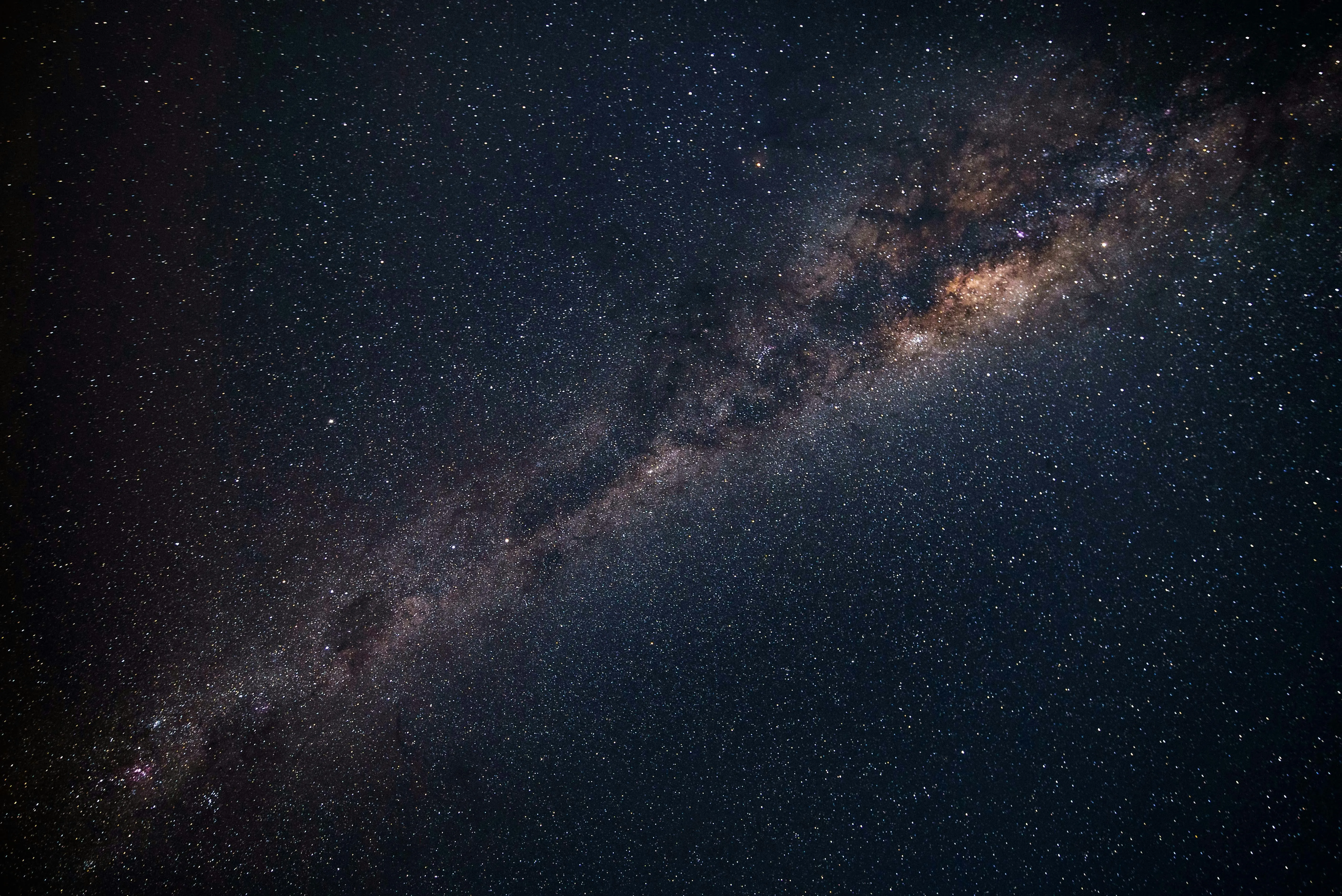 Night sky showing Milky Way galaxy full of bright stars 4K
