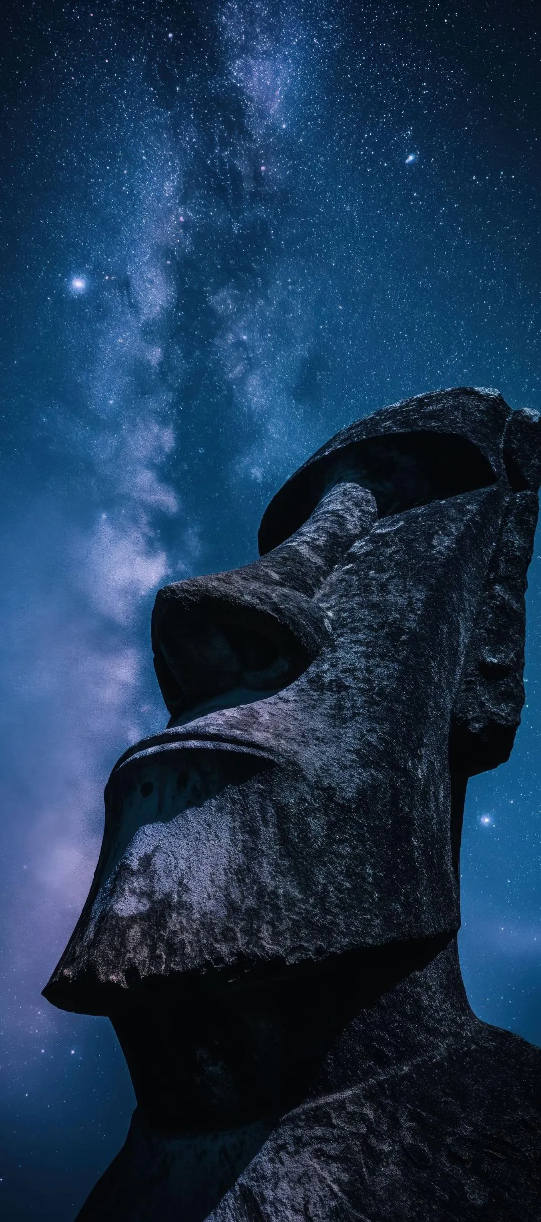 Night Sky with Stars and Standing Rock Formation HD