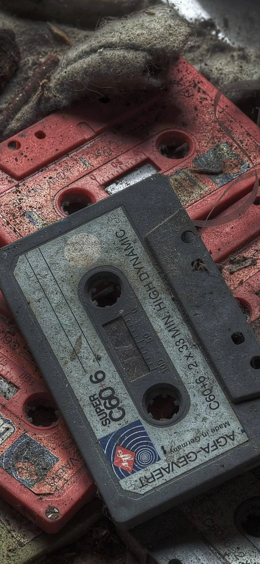 Old Cassette Tape on Worn Surface with Vintage Feel Mobile
