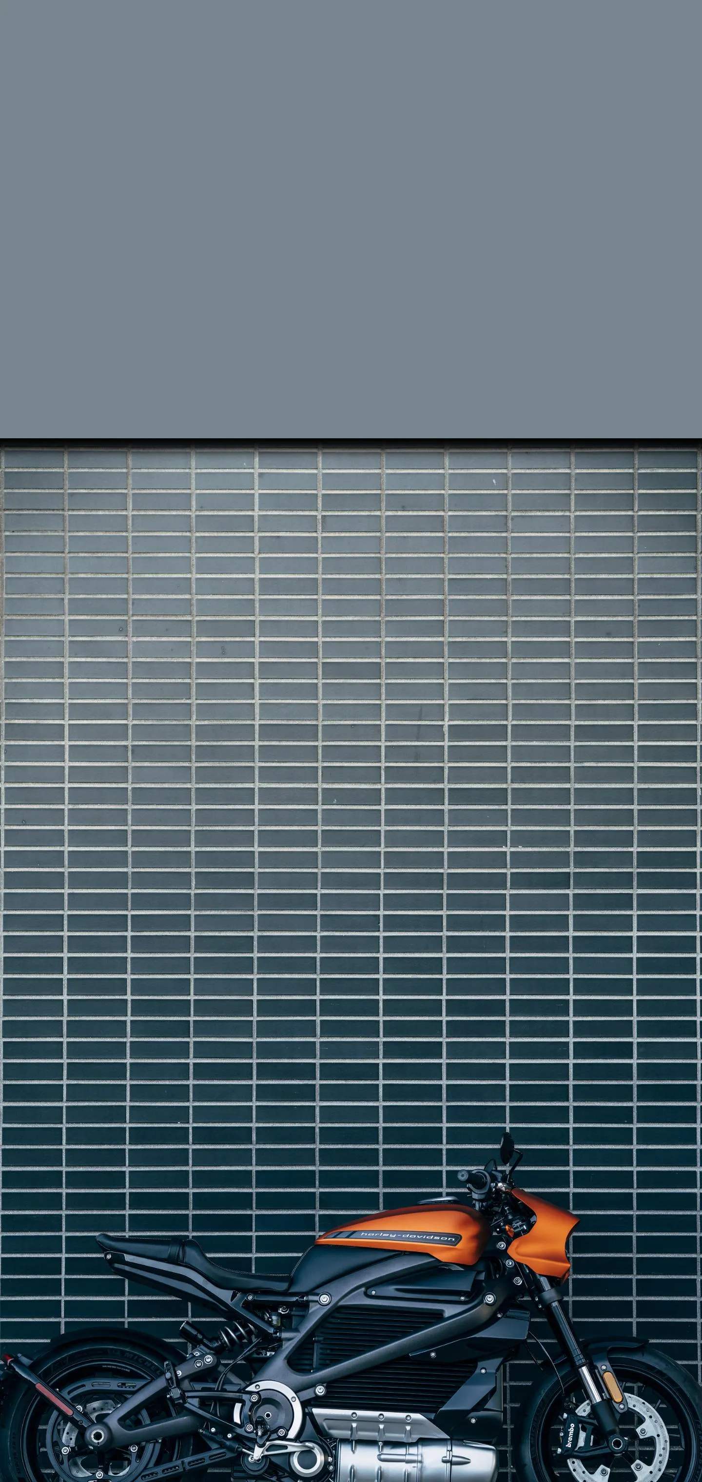 Orange and Black Harley Davidson Motorcycle Wallpaper