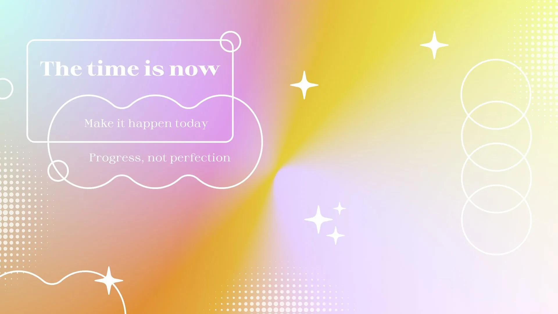 Pastel quote background with dreamy gradient glow Wallpaper