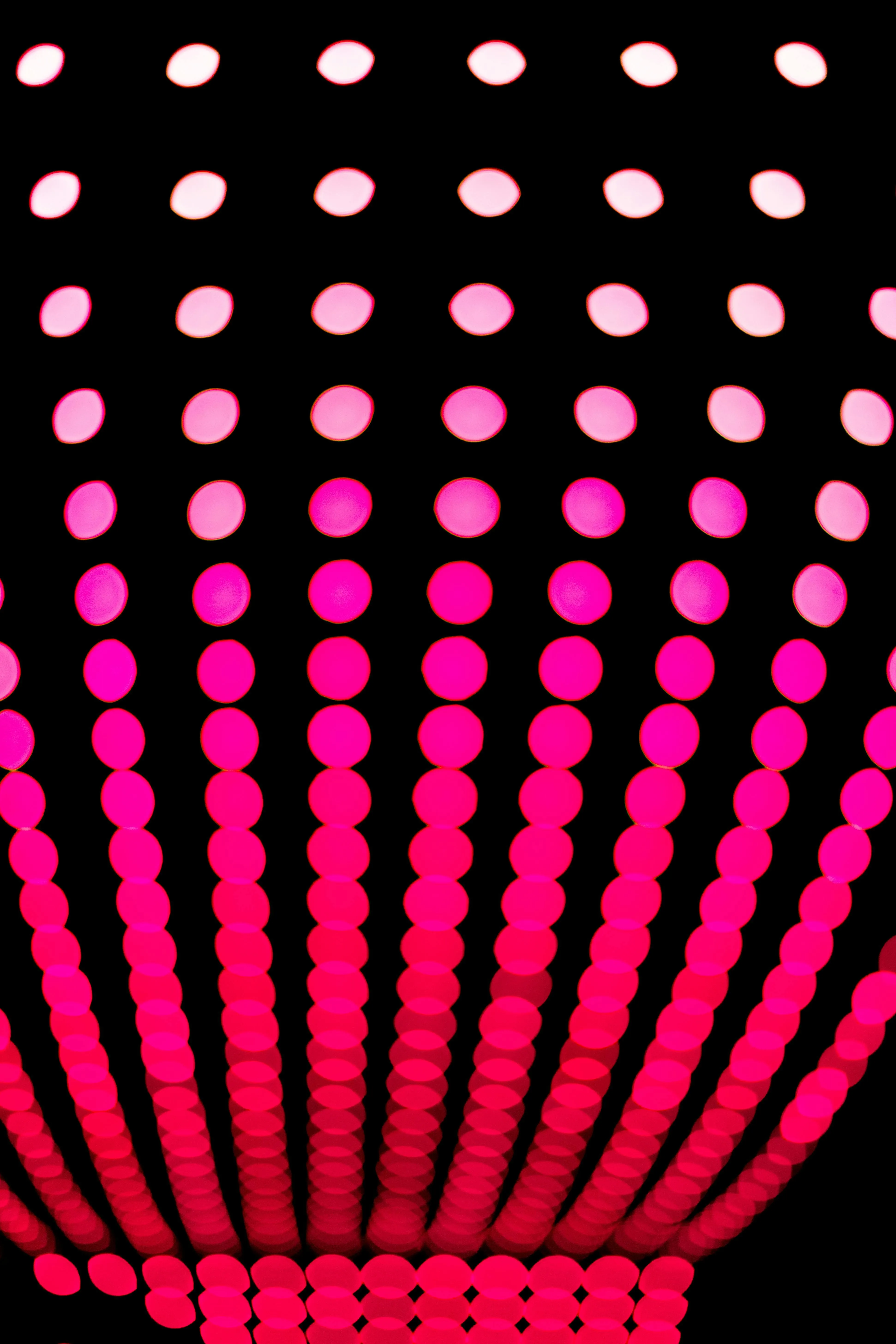Pink and black dotted light pattern on dark background 4K