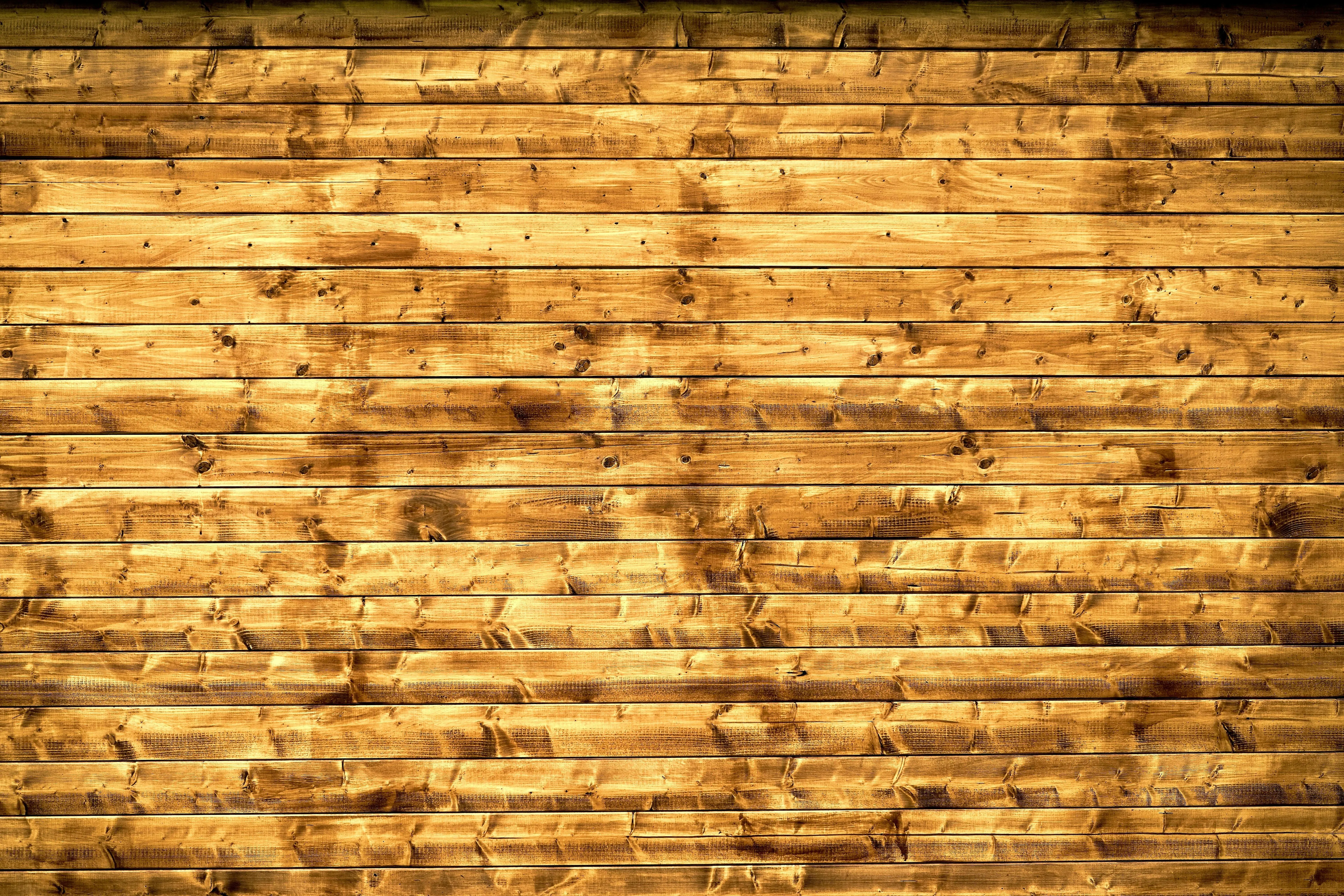 Polished wooden board arranged horizontally in warm tones
