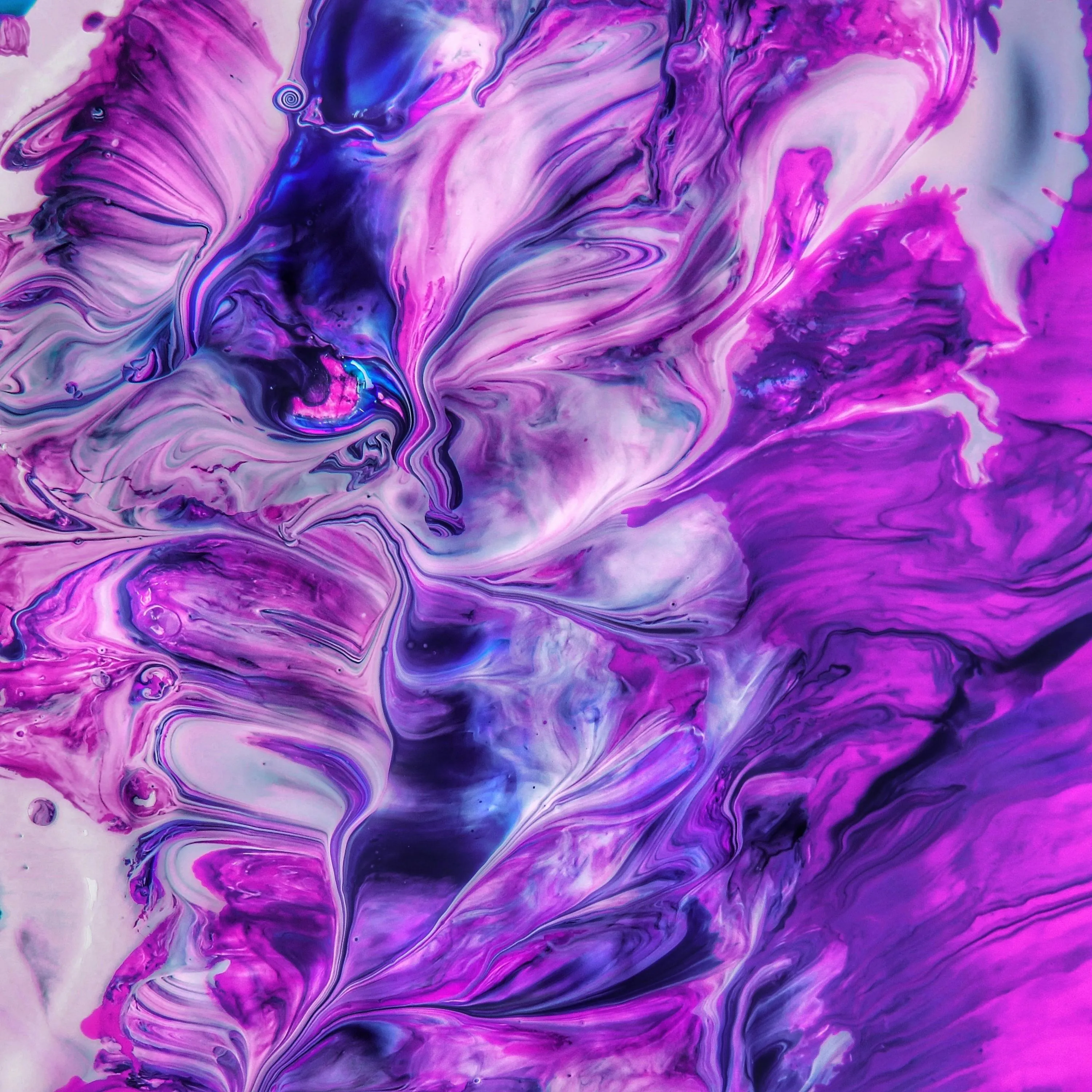 Purple and pink fluid marble texture for art backgrounds