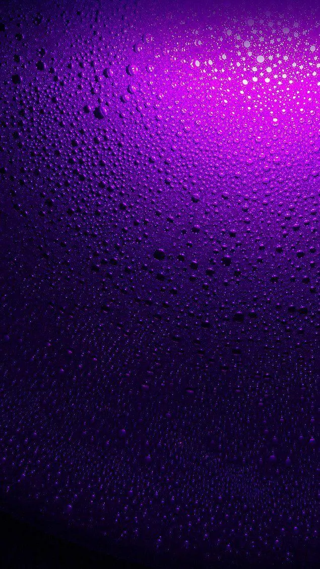 Purple water droplets on glass with moody lighting Wallpaper