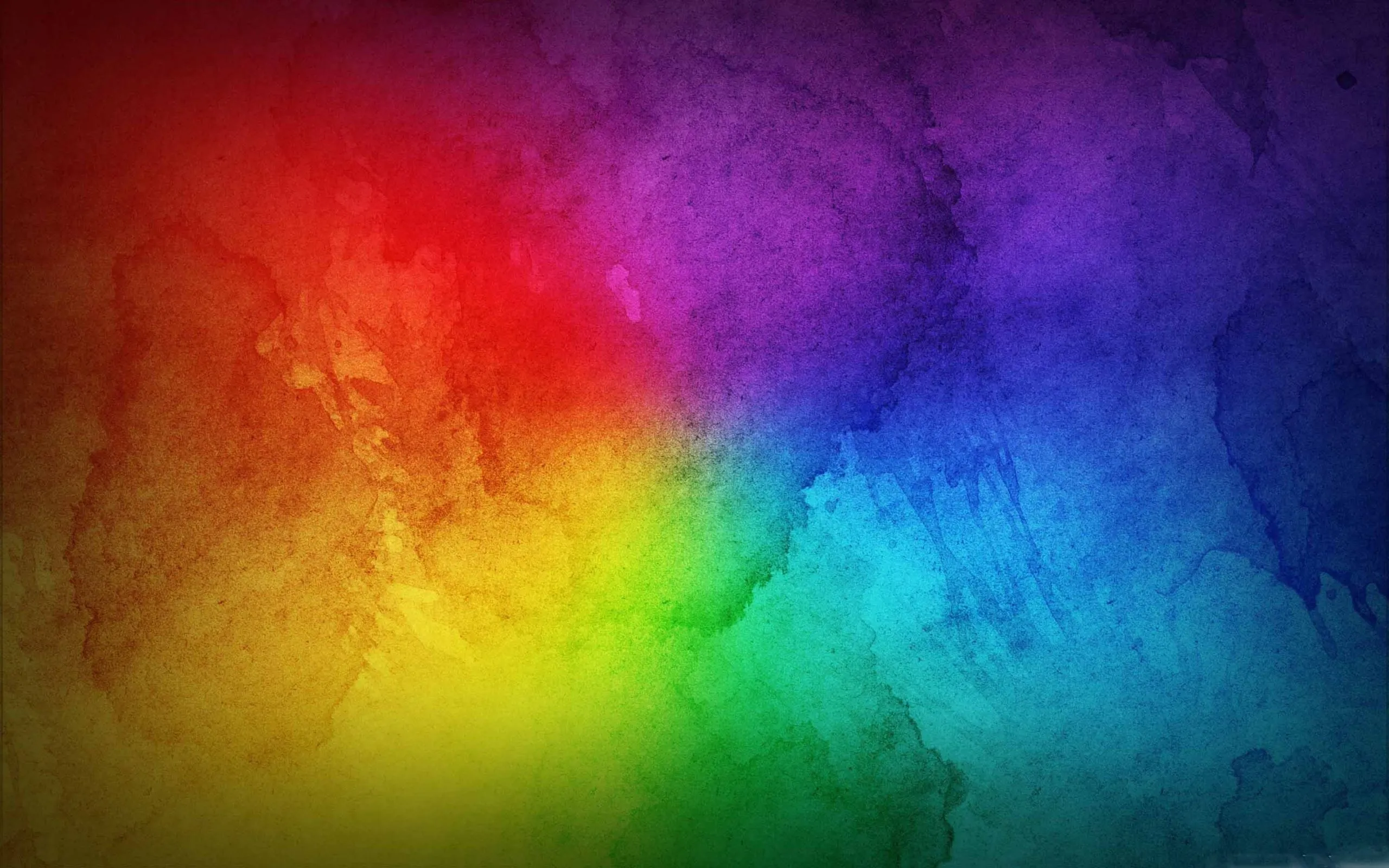 Rainbow colour background with grunge texture and smoke