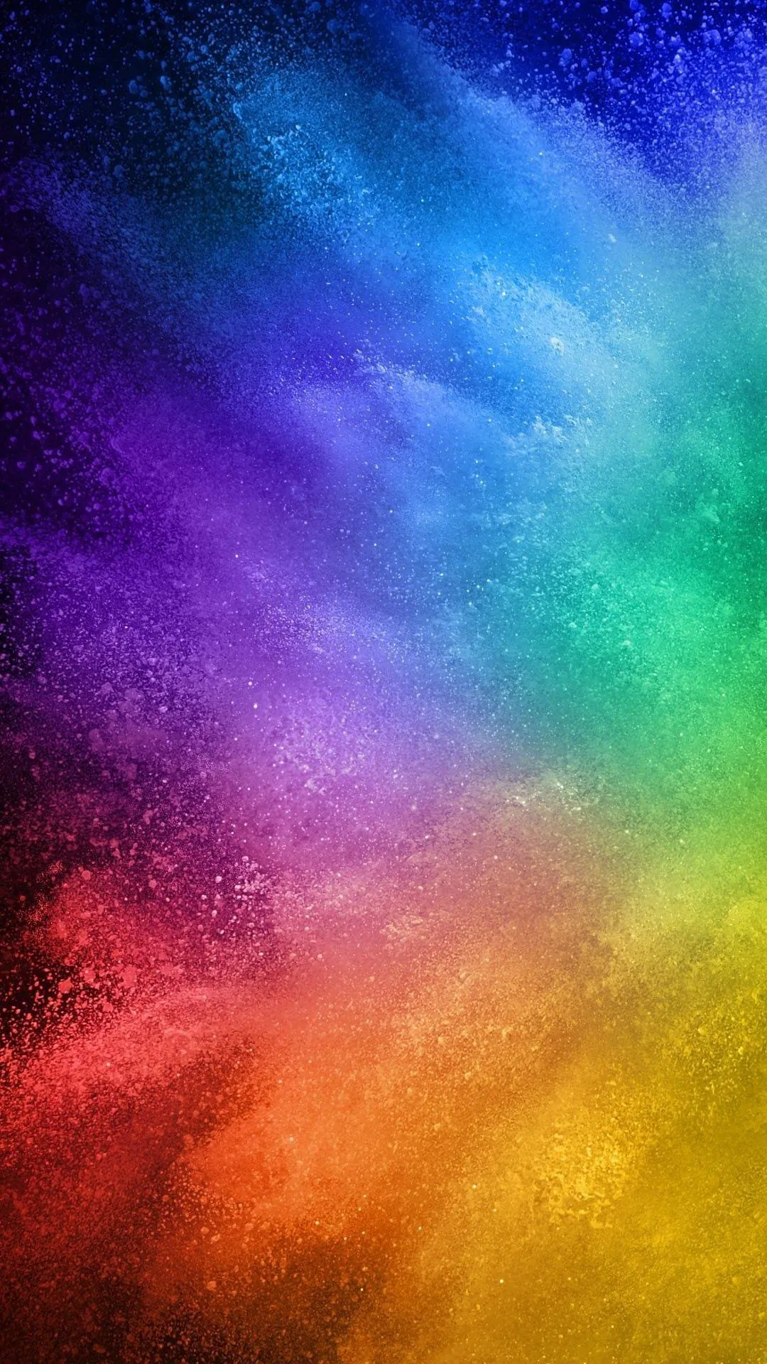 Rainbow coloured powder burst in motion effect Wallpaper