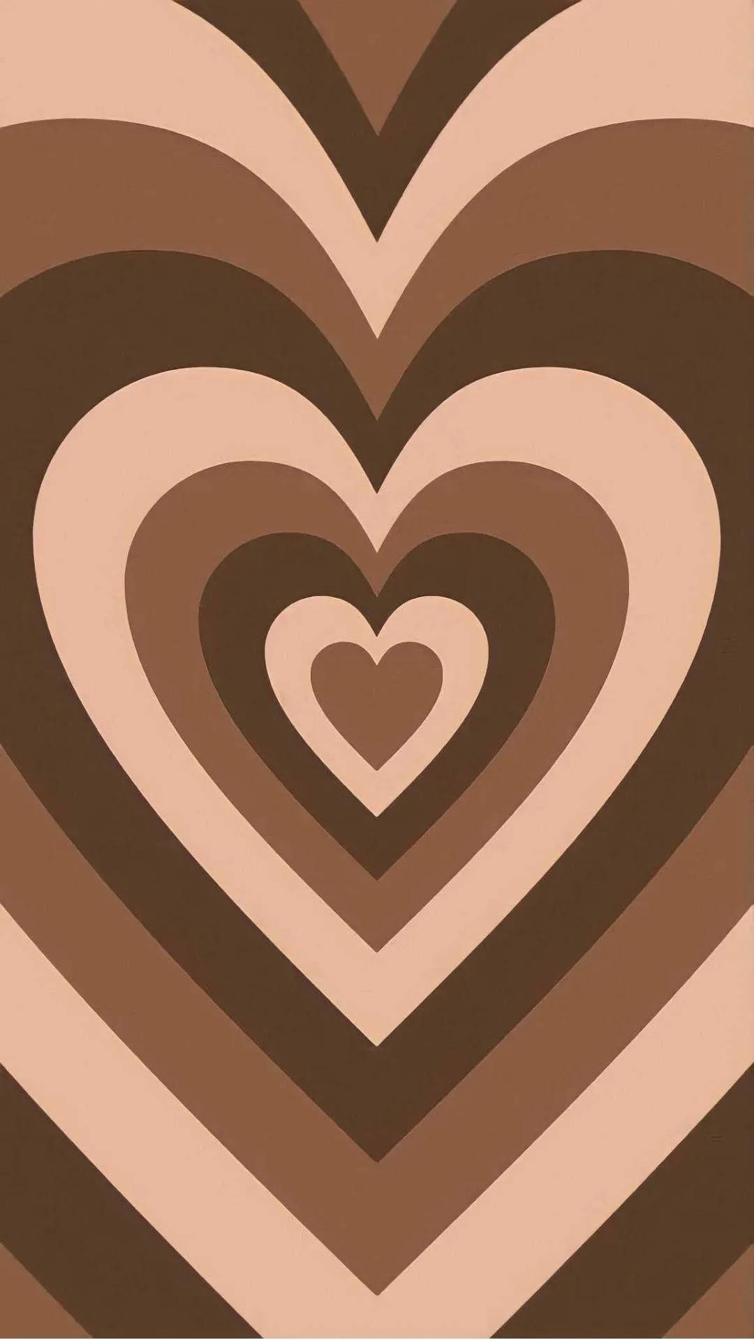 Retro heart pattern with brown tones 4k aesthetic wallpaper