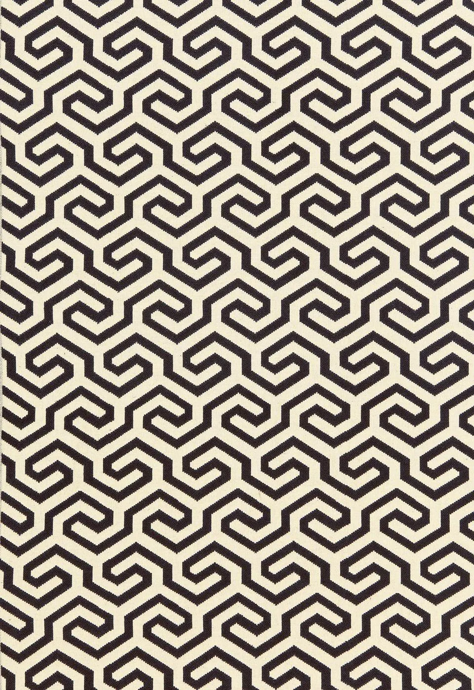 Seamless geometric pattern with black and cream colours