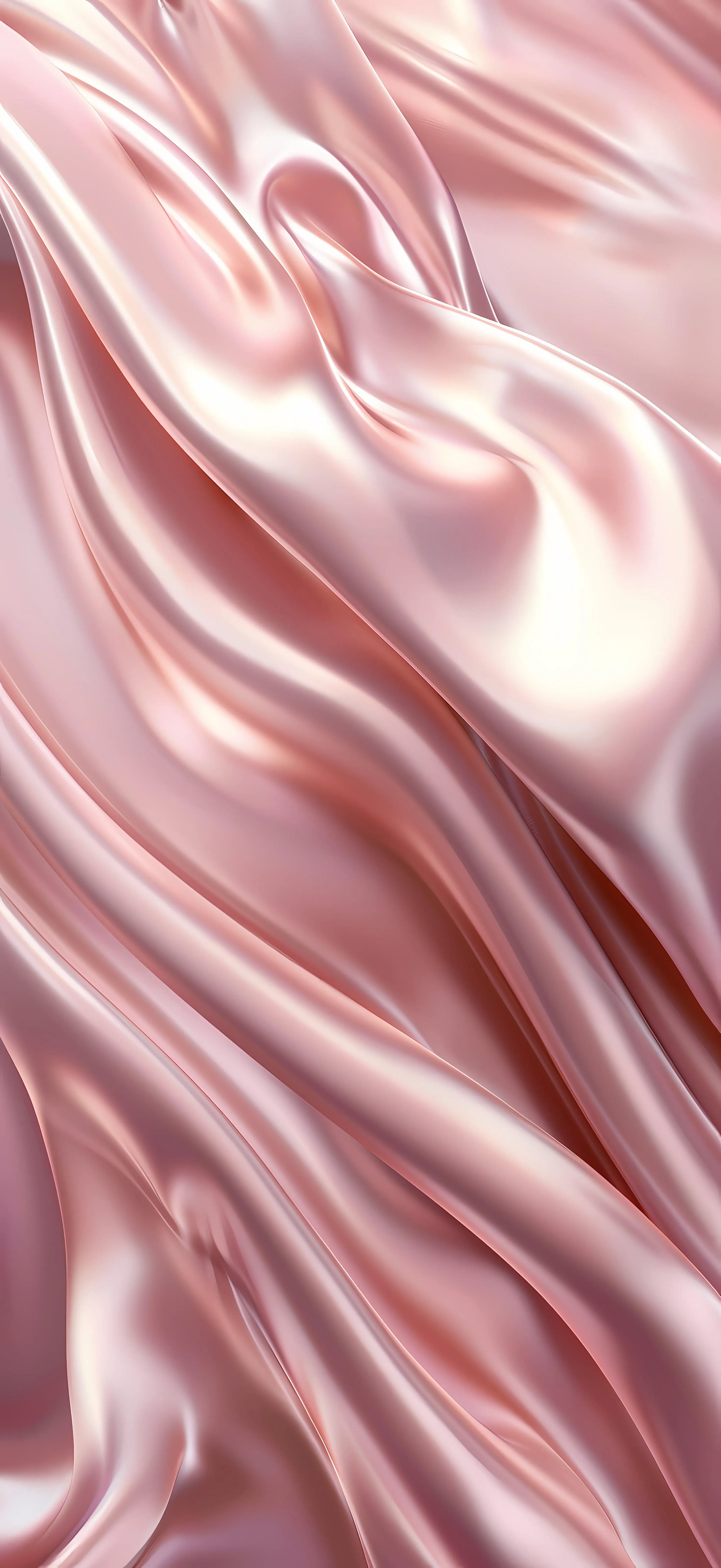 Shiny pink silk fabric with smooth flowing texture Wallpaper