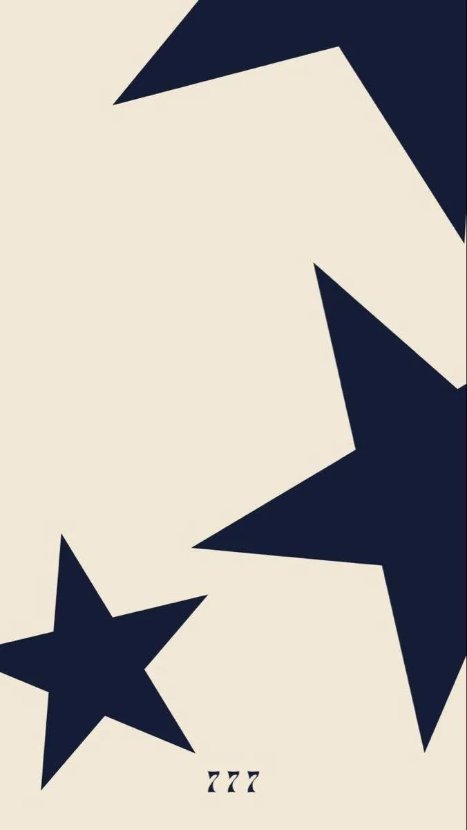 Simple cream and navy star pattern on a minimalist style
