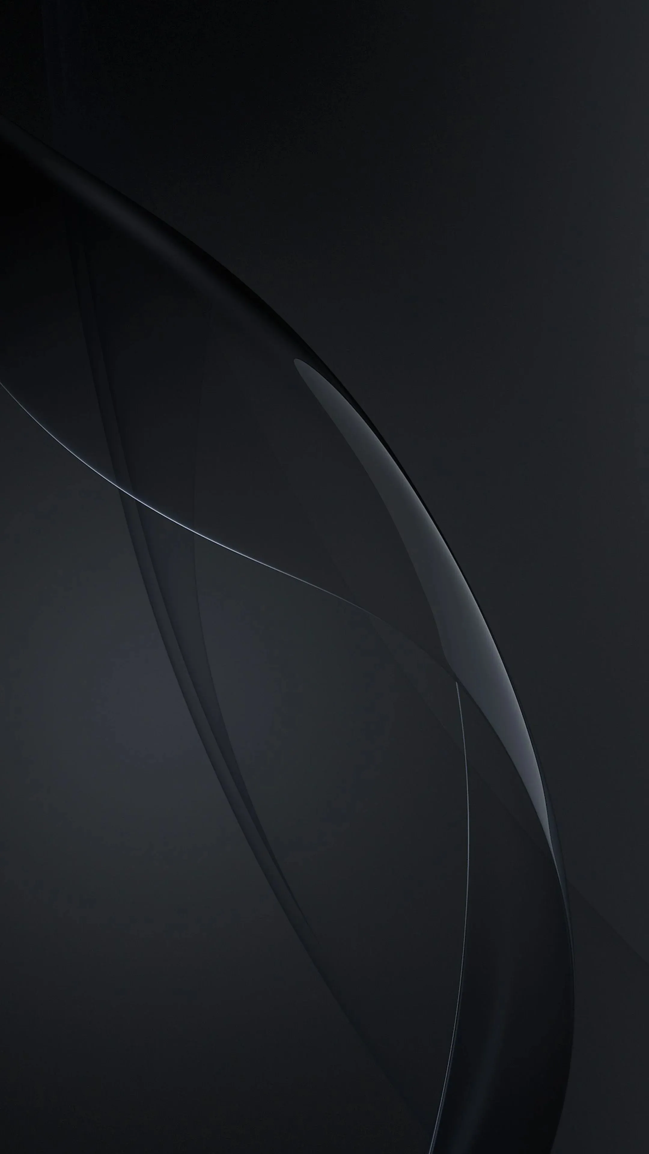Sleek abstract black background with smooth modern curves