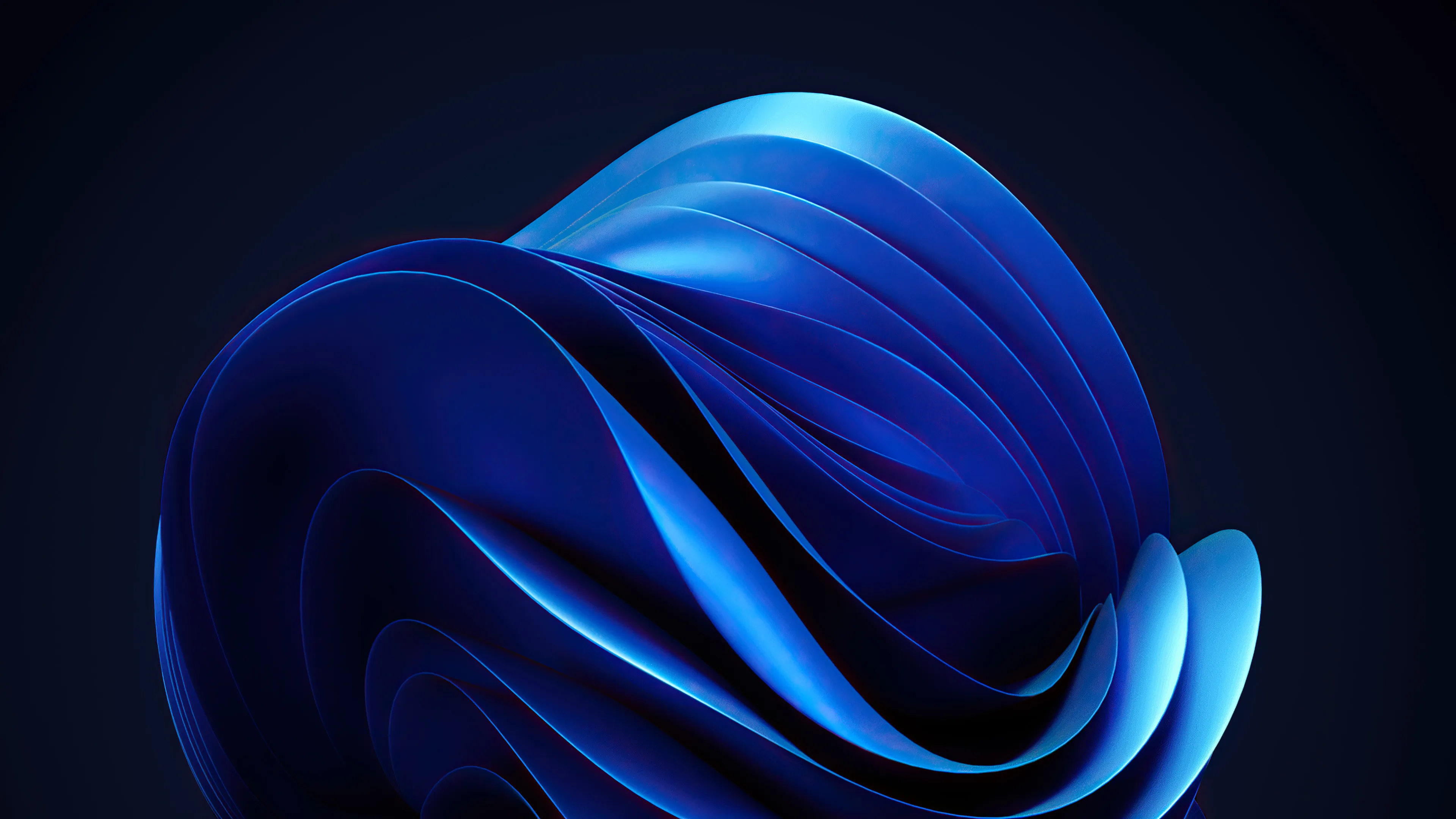 Smooth blue abstract swirl design on a soft blue tone image