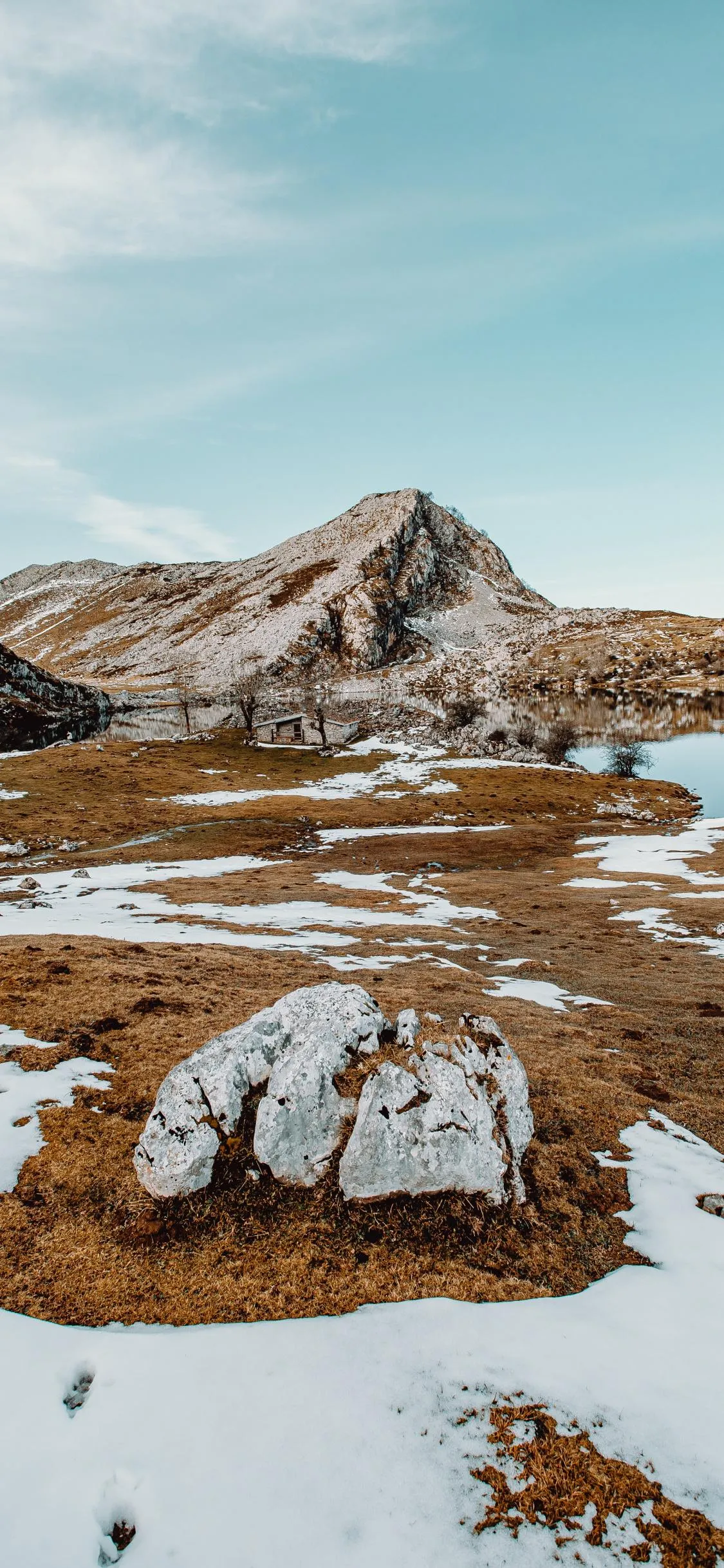 Snow Covered Mountains in Desert Region Wallpaper HD