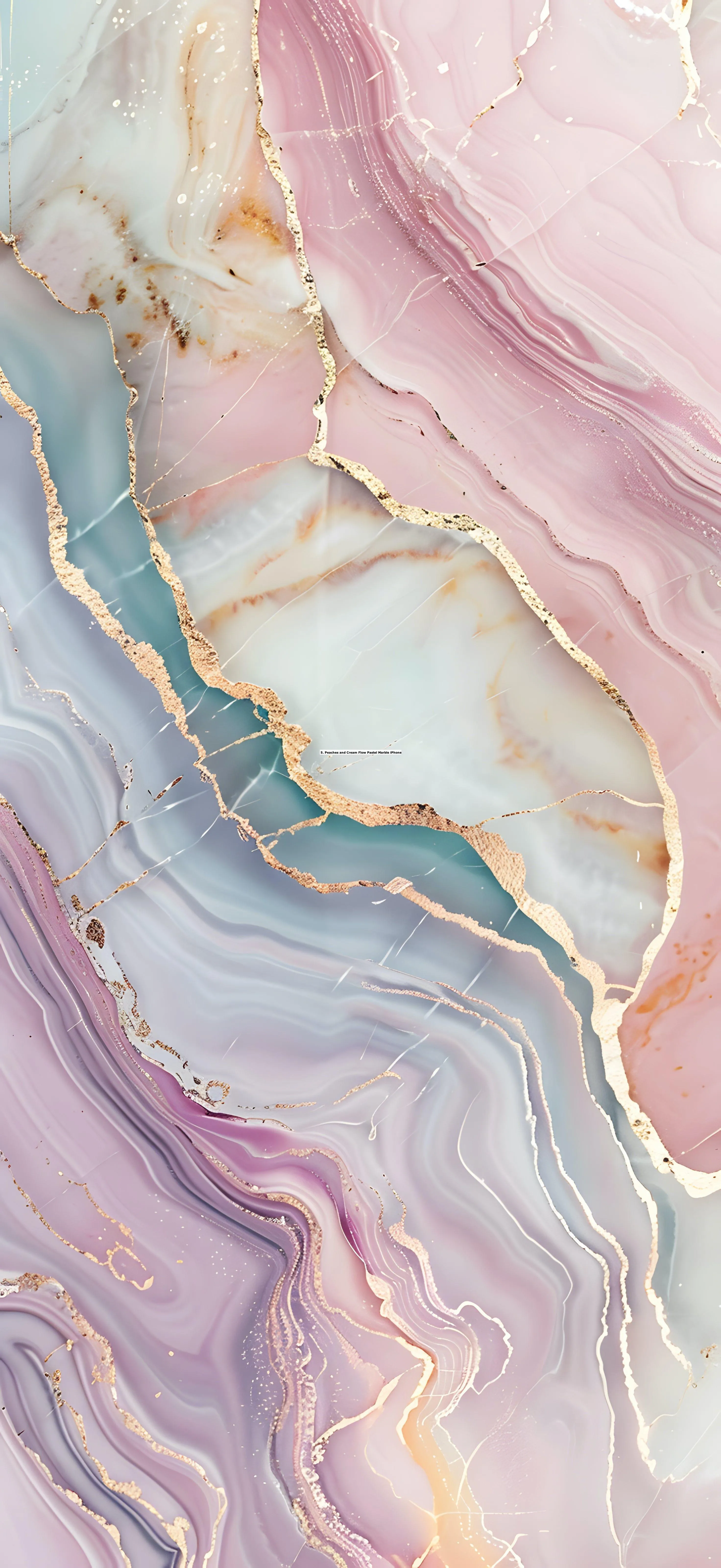 Soft pastel marble background with blue and pink tones image