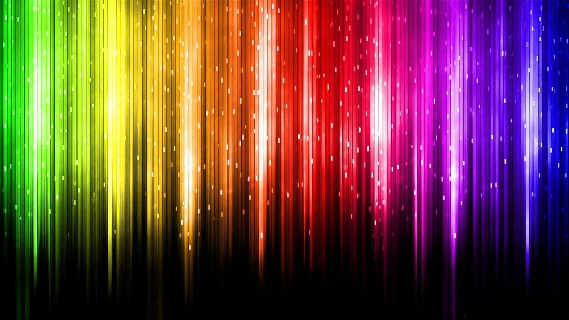 Sparkling vertical lights with a rainbow glow Wallpaper