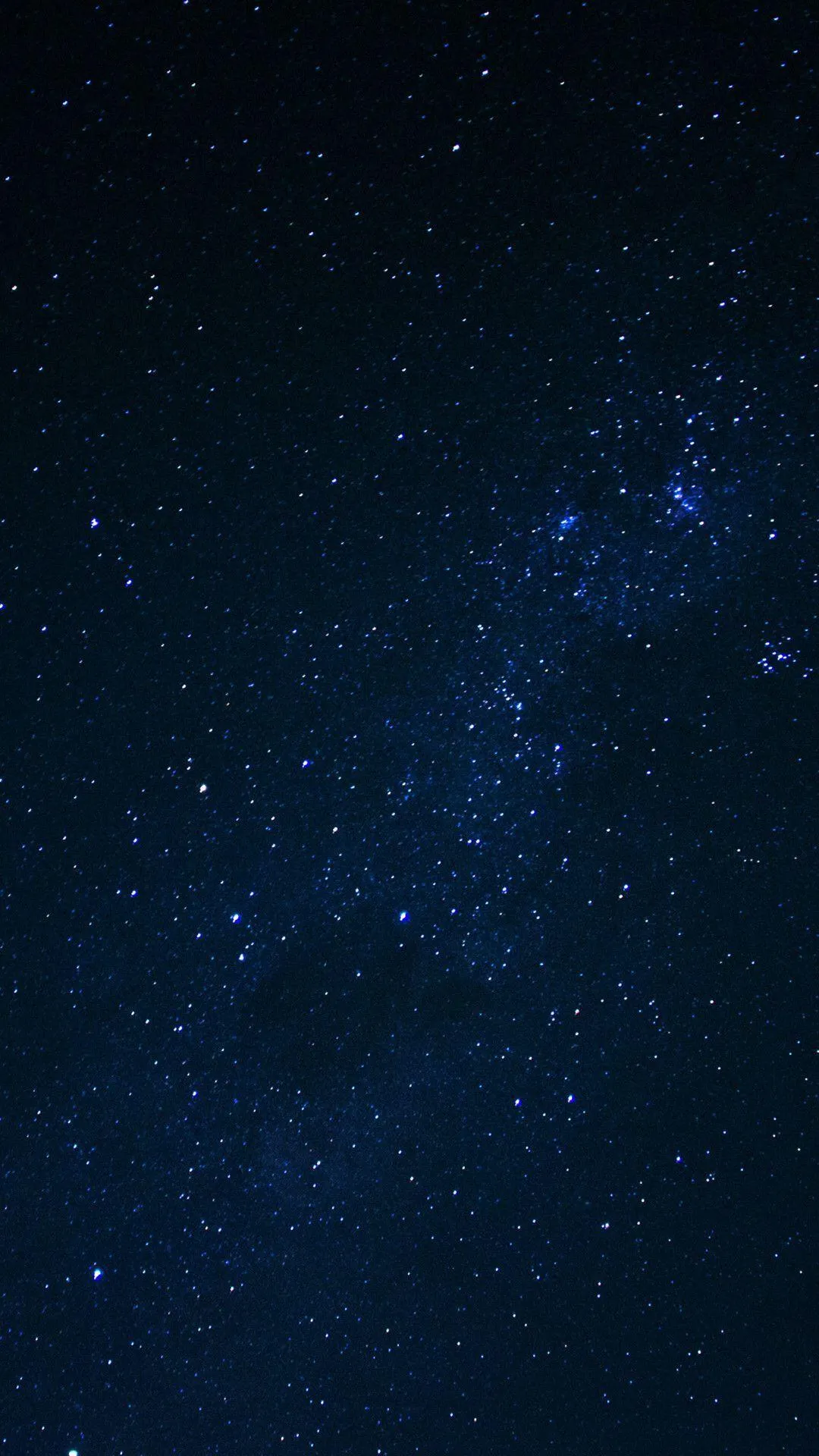Starry night sky with a deep blue cosmic background view