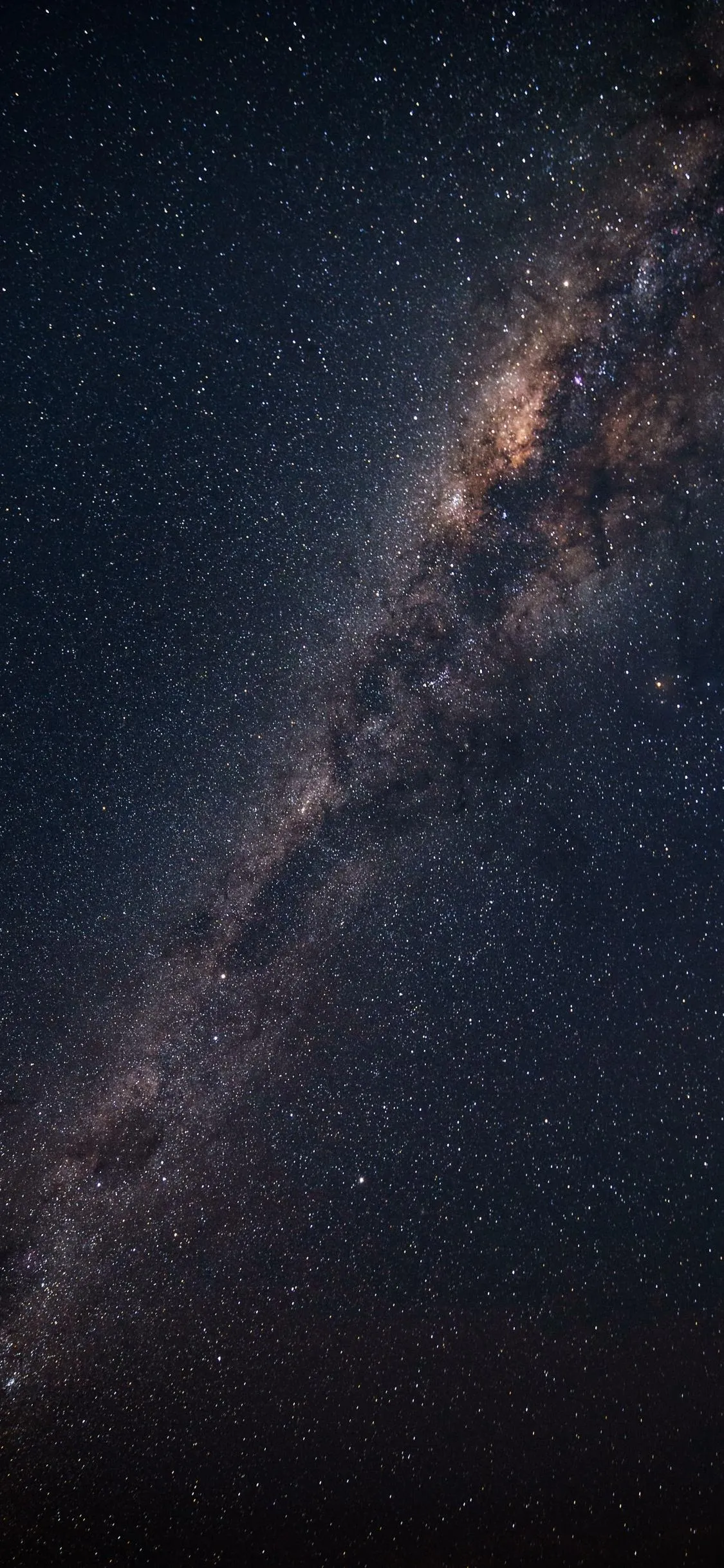 Starry Night Sky with Milky Way Galaxy in Black Space