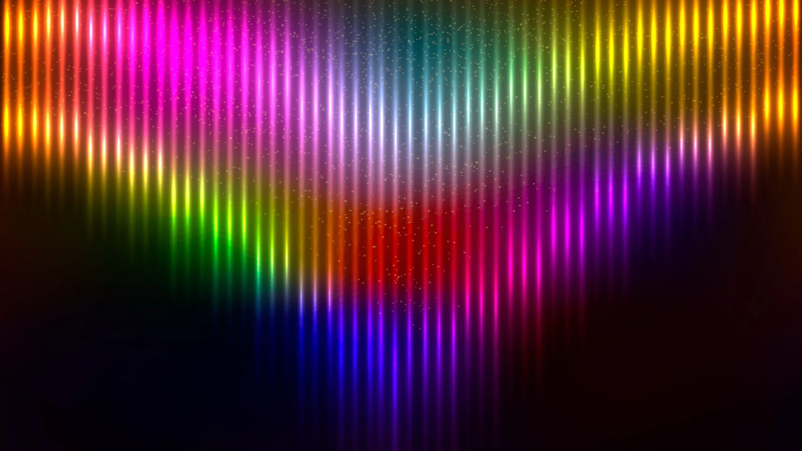 V shaped rainbow neon lights on a dark background Wallpaper