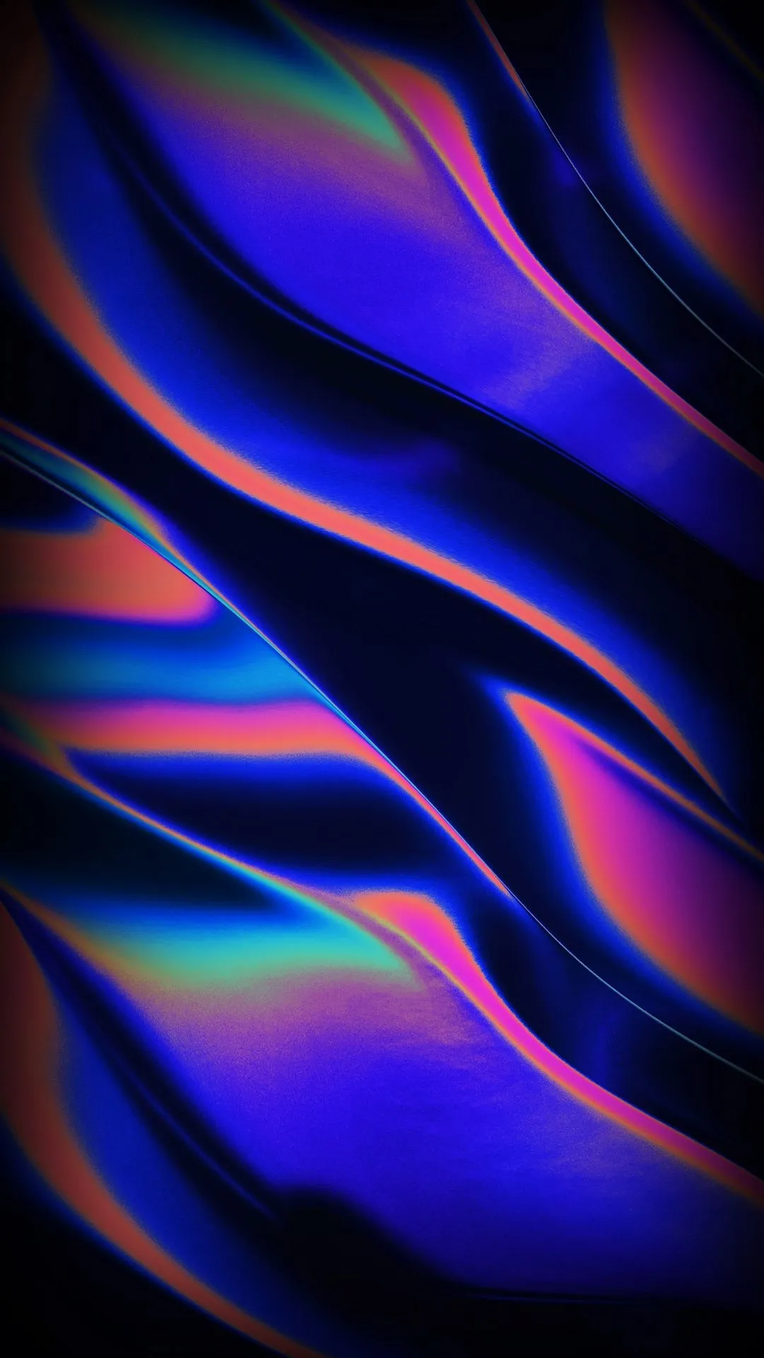 Vibrant Blue and Purple Abstract Flowing Silk Texture
