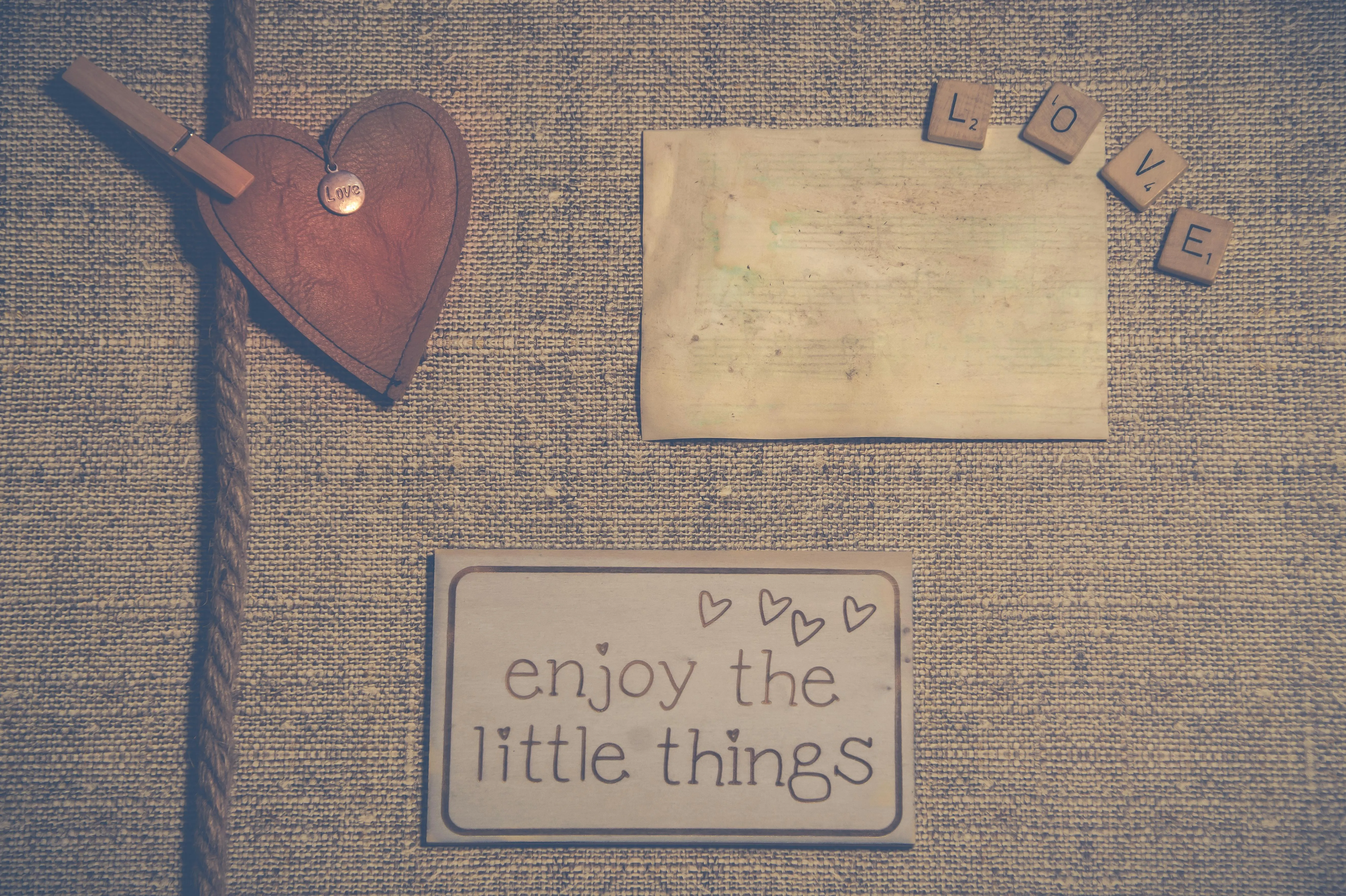 Vintage background with heart and motivational quotes image
