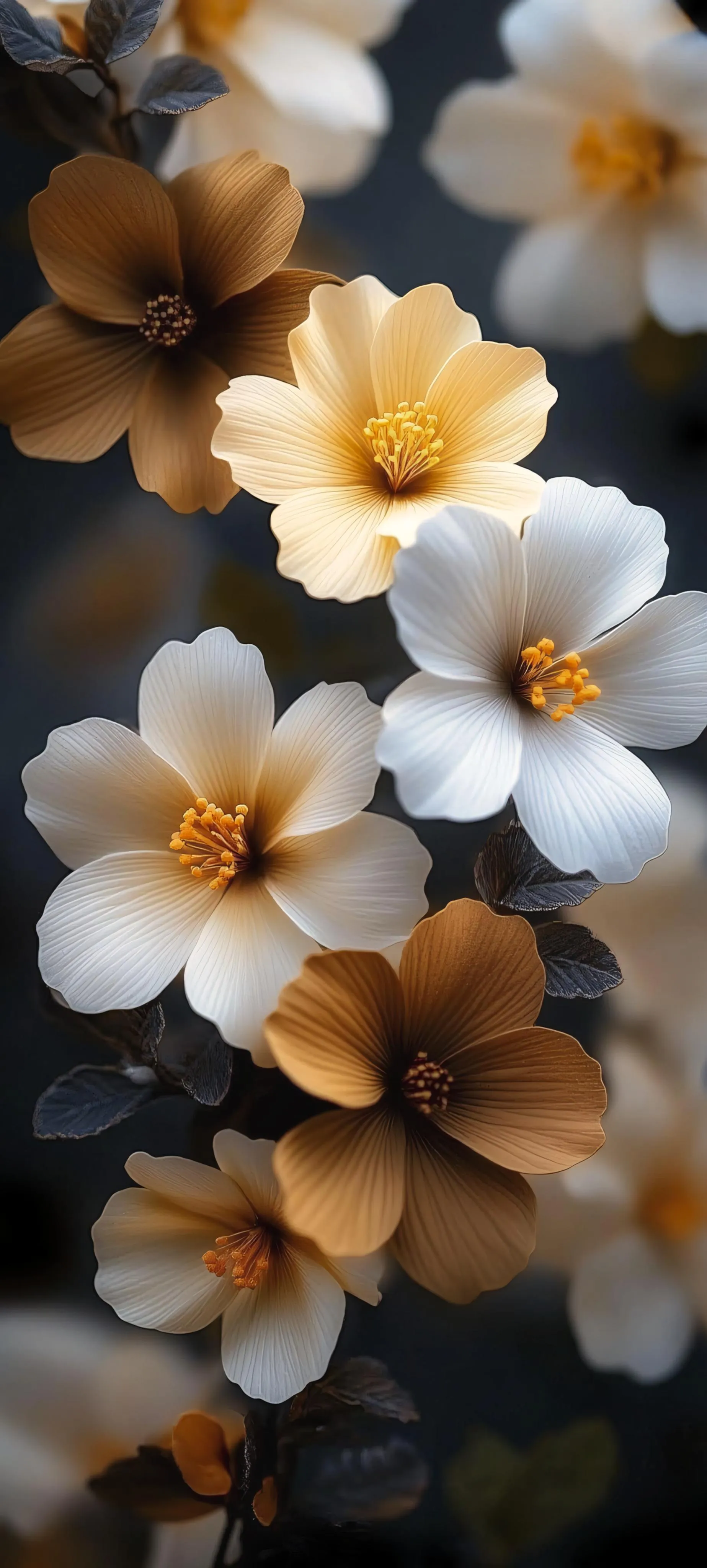 White and Yellow Frangipani Flowers in Full Bloom Wallpaper