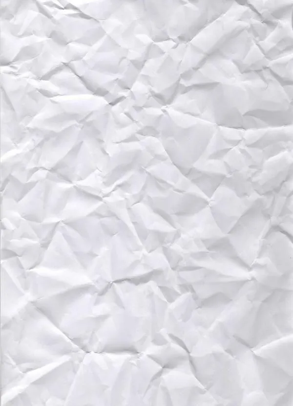 White crumpled paper texture with light shadows Wallpaper