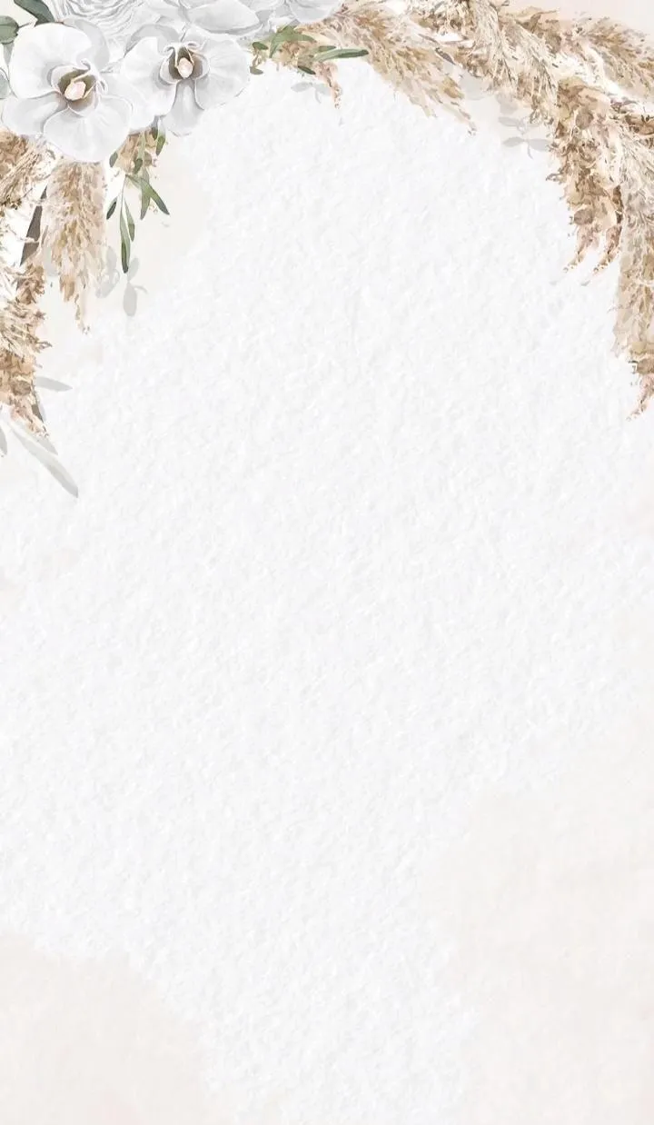 White paper background with dry flowers in the corner image