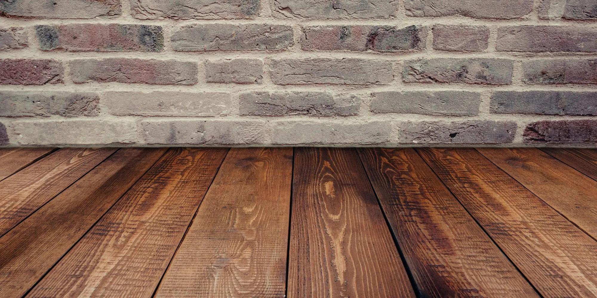 Wooden floor and brick wall background free HD Wallpaper