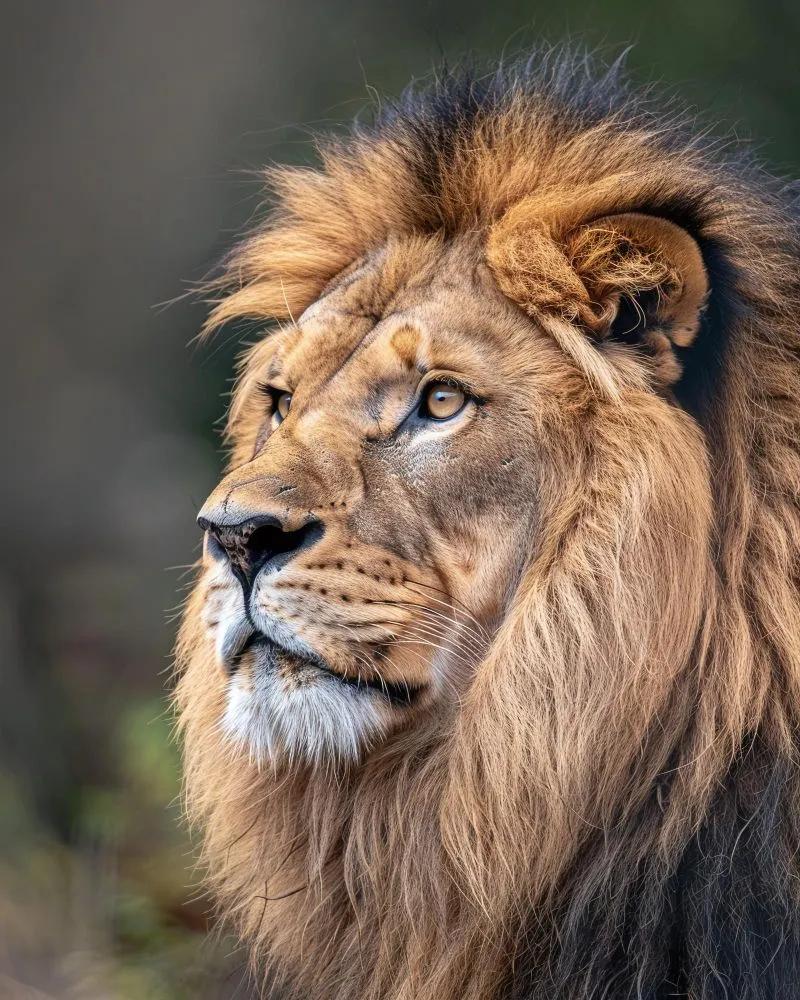 African Male Lion Face Close Up Look HD Portrait Wallpaper