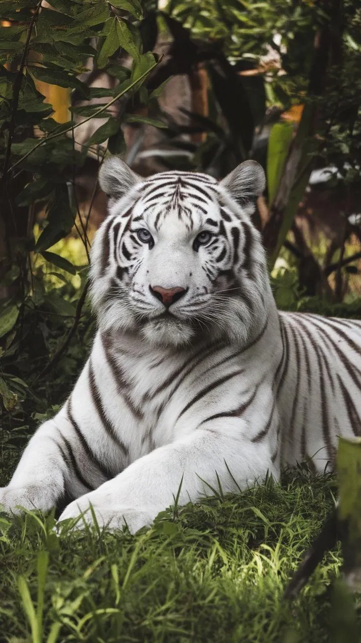 Cute White Colour Tiger Stunning Wildlife Wallpaper For Free