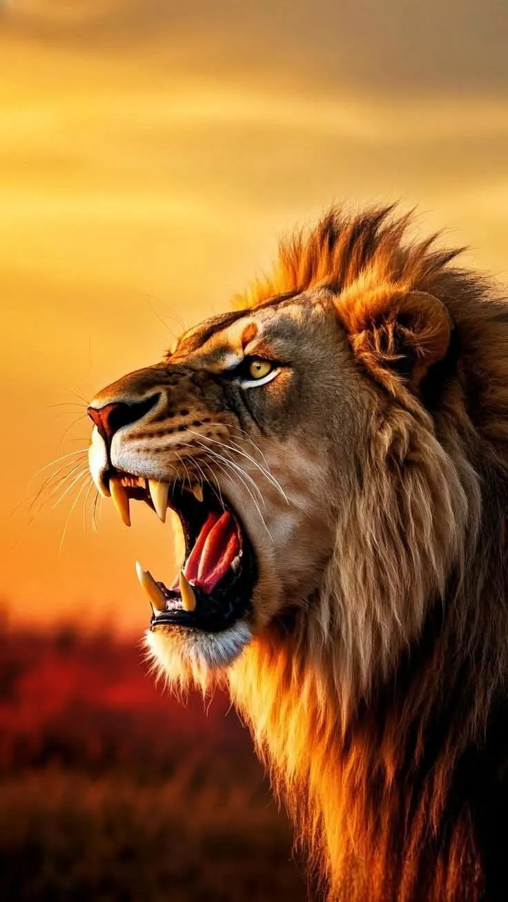 Roaring Lion Dangerous Wildlife Photography HD Wallpaper
