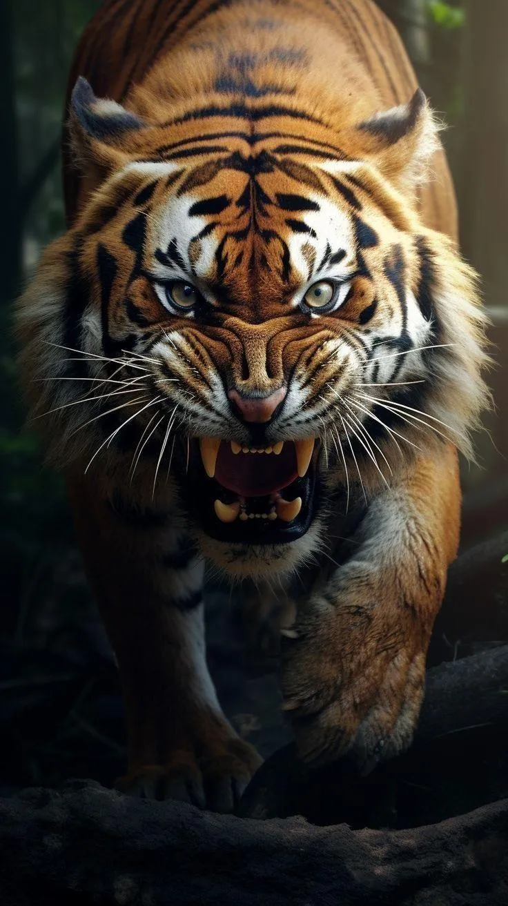 Tiger Roars To Show Fear To Enemies Stunning Hd Wallpaper