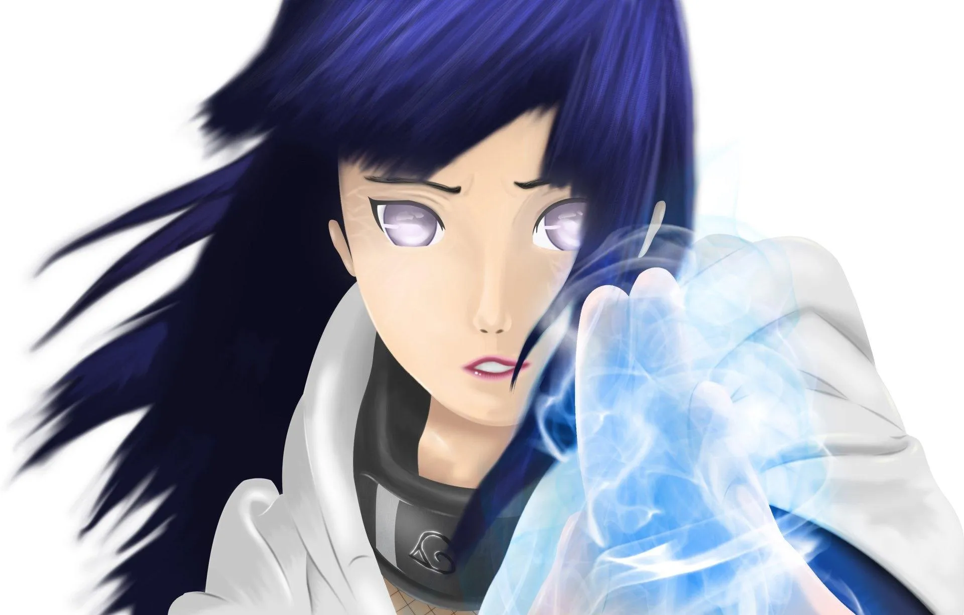 Anime Character Using Ice Powers in Action Wallpaper