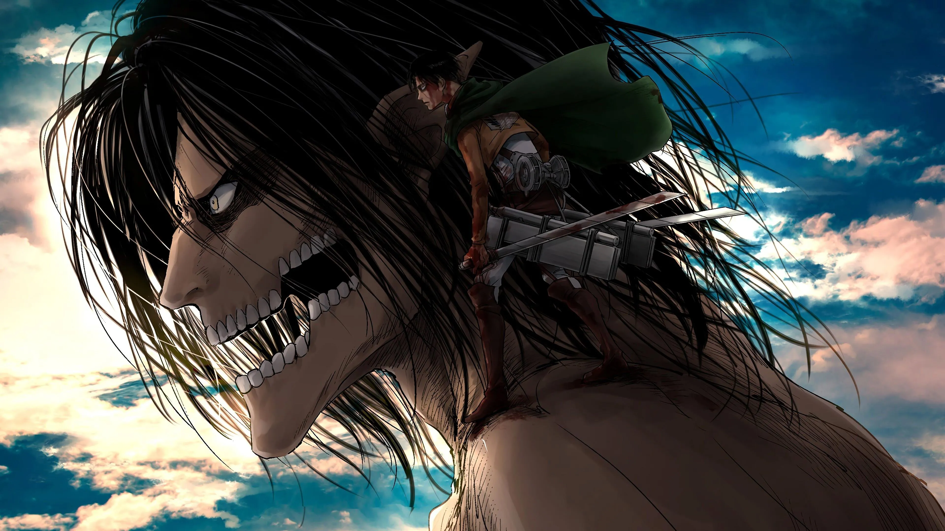 Anime Character with Black Hair and Intense Expression