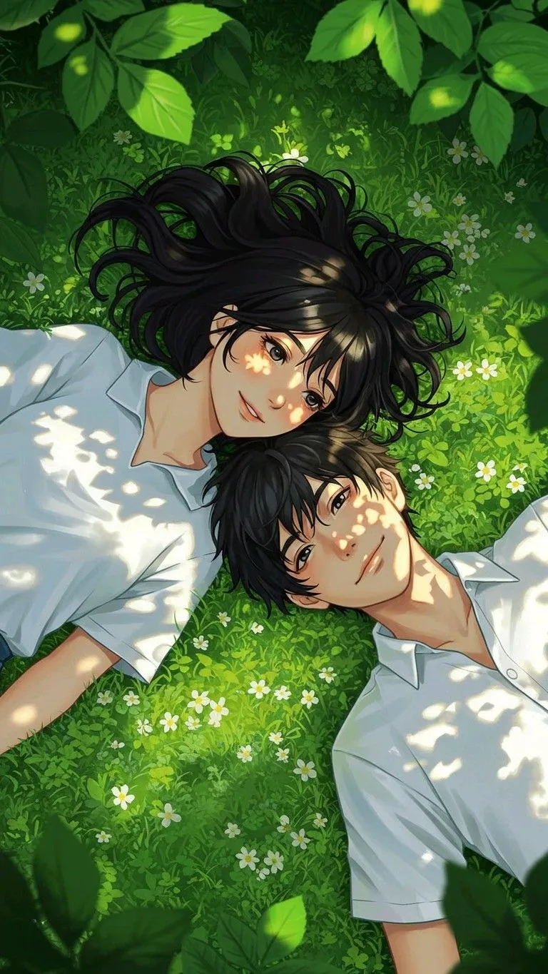 Anime cute boy and girl with cute expression free download